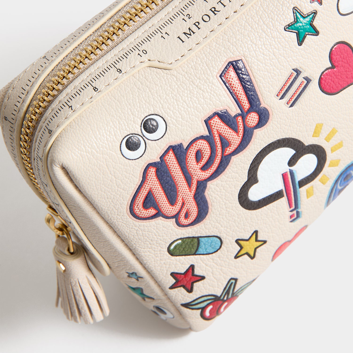 All Over Stickers Important Things -

          
            Shiny Capra Leather in Chalk -
          

          Anya Hindmarch UK

