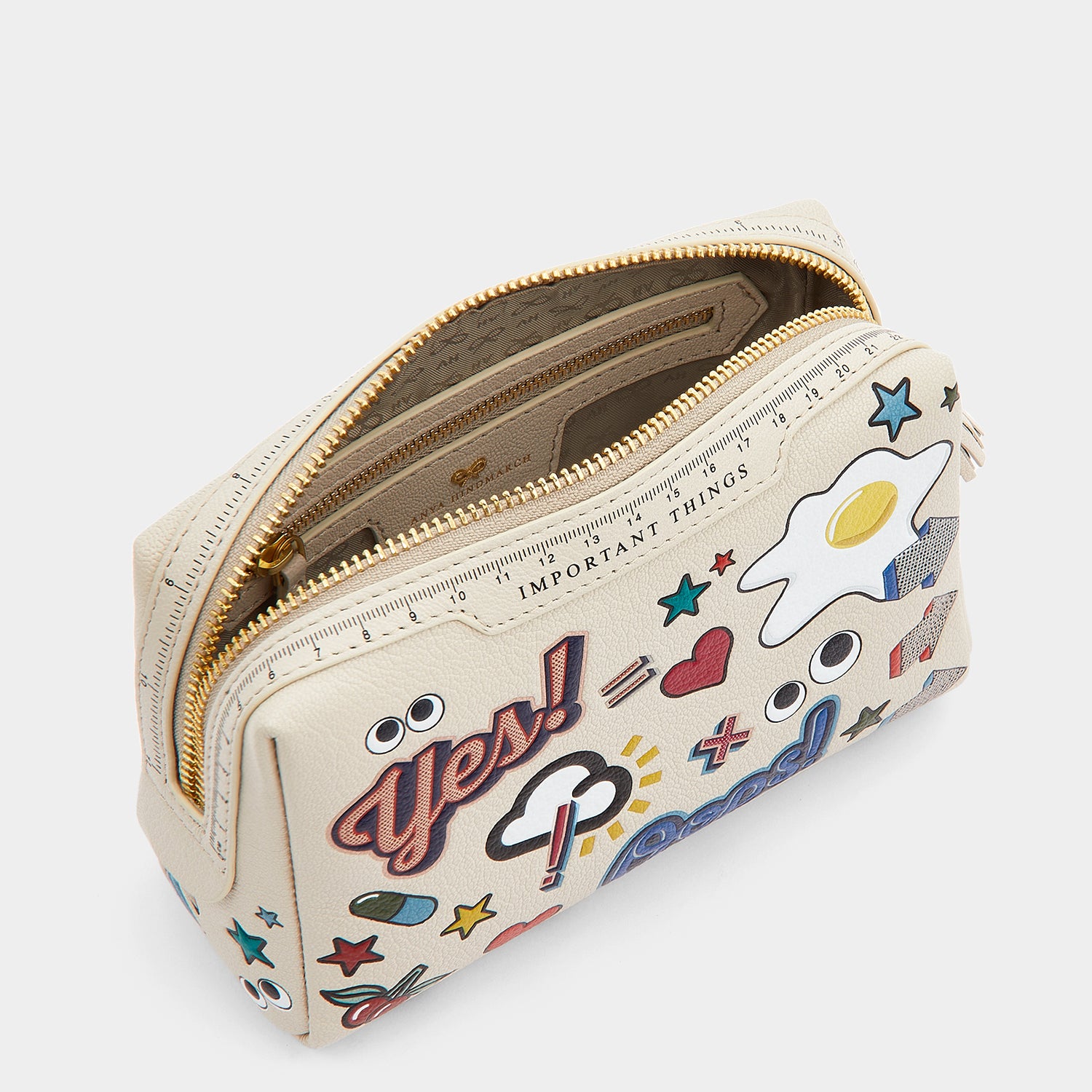 All Over Stickers Important Things -

                  
                    Shiny Capra Leather in Chalk -
                  

                  Anya Hindmarch UK
