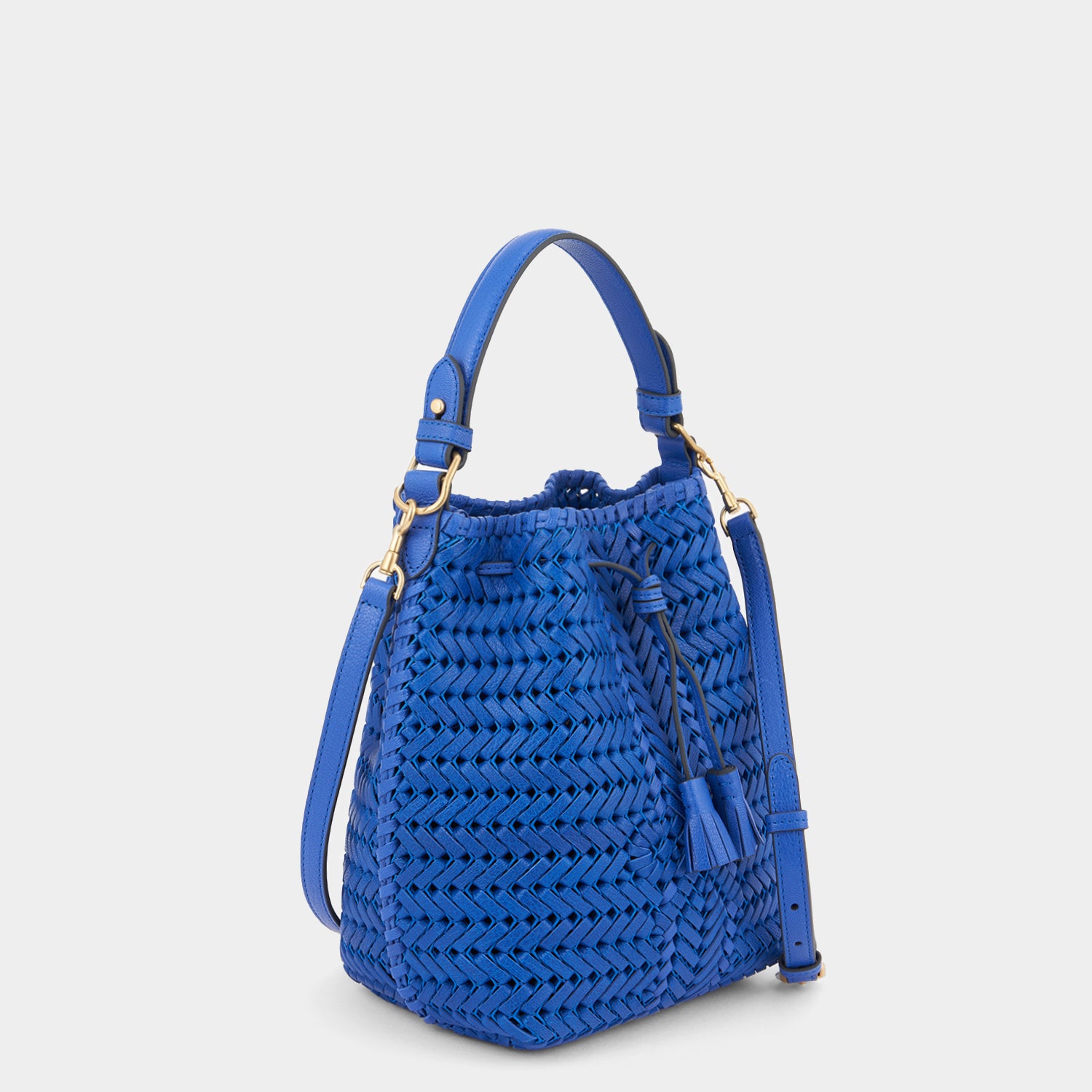 Neeson Small Drawstring -

                  
                    Nubuck Leather in Electric Blue -
                  

                  Anya Hindmarch UK
