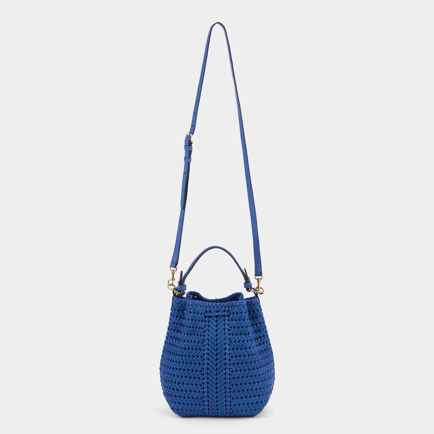Neeson Small Drawstring -

                  
                    Nubuck Leather in Electric Blue -
                  

                  Anya Hindmarch UK
