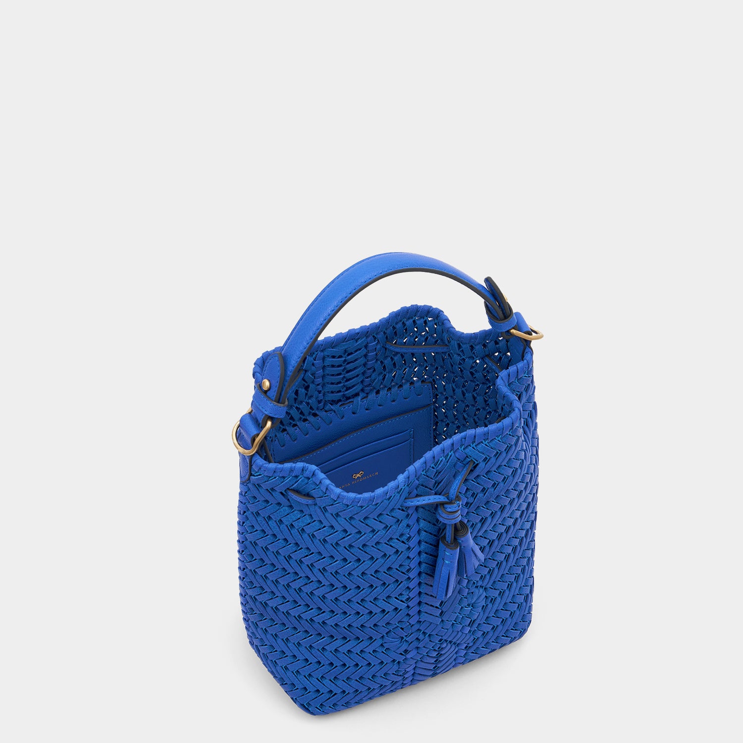 Neeson Small Drawstring -

                  
                    Nubuck Leather in Electric Blue -
                  

                  Anya Hindmarch UK

