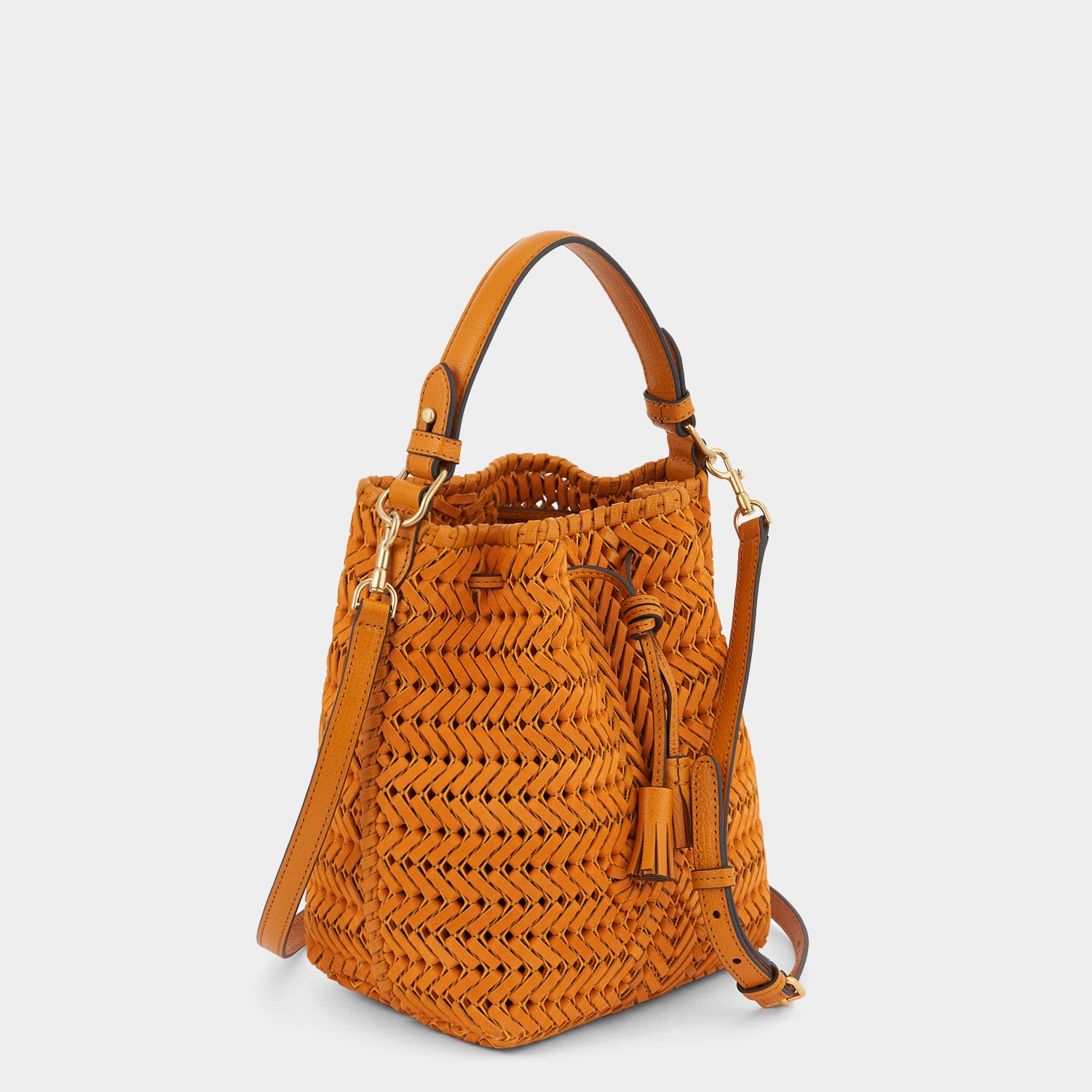 Neeson Small Drawstring -

                  
                    Nubuck Leather in Sunset -
                  

                  Anya Hindmarch UK

