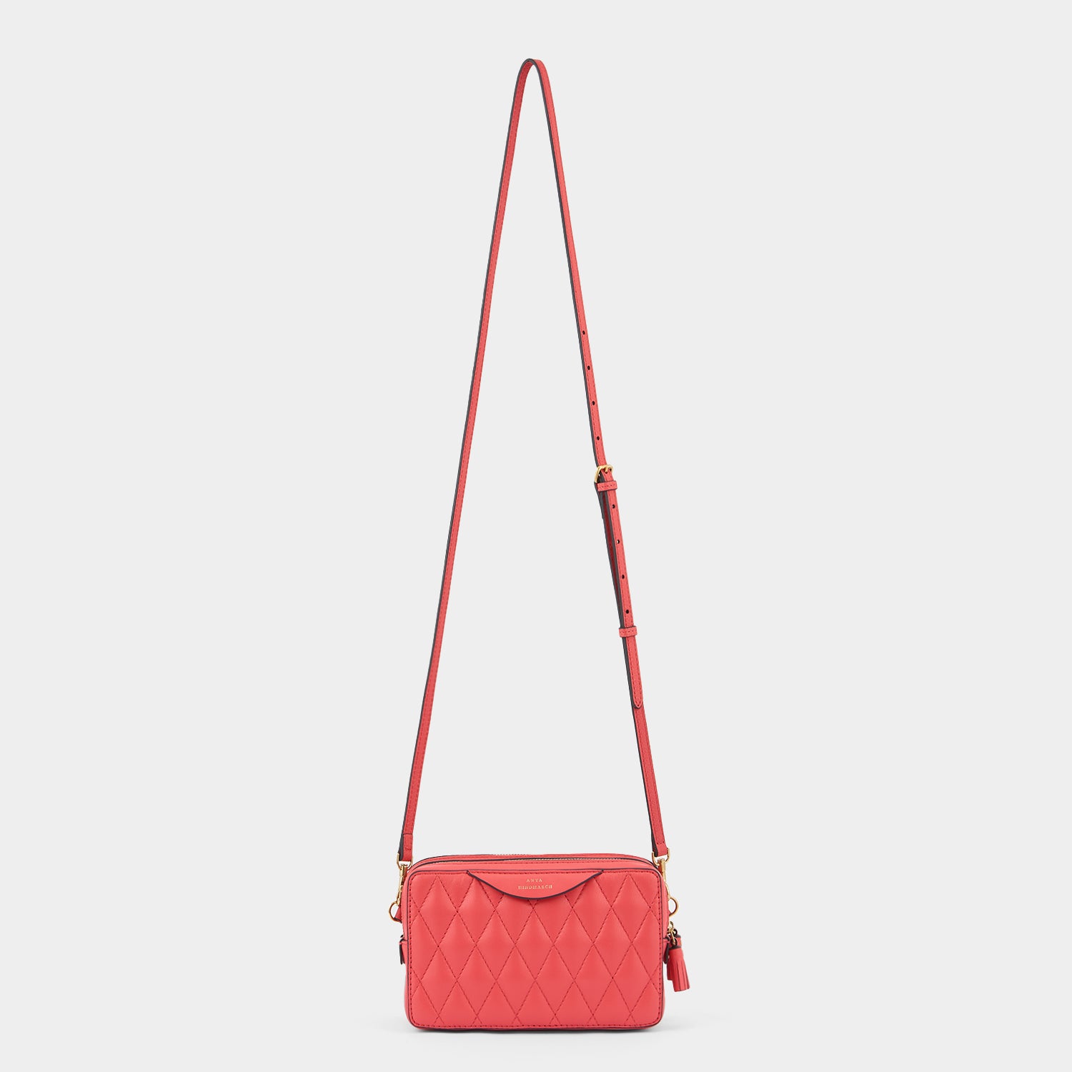 Quilted Double Zip Cross-body -

                  
                    Grain Leather in Lollipop -
                  

                  Anya Hindmarch UK
