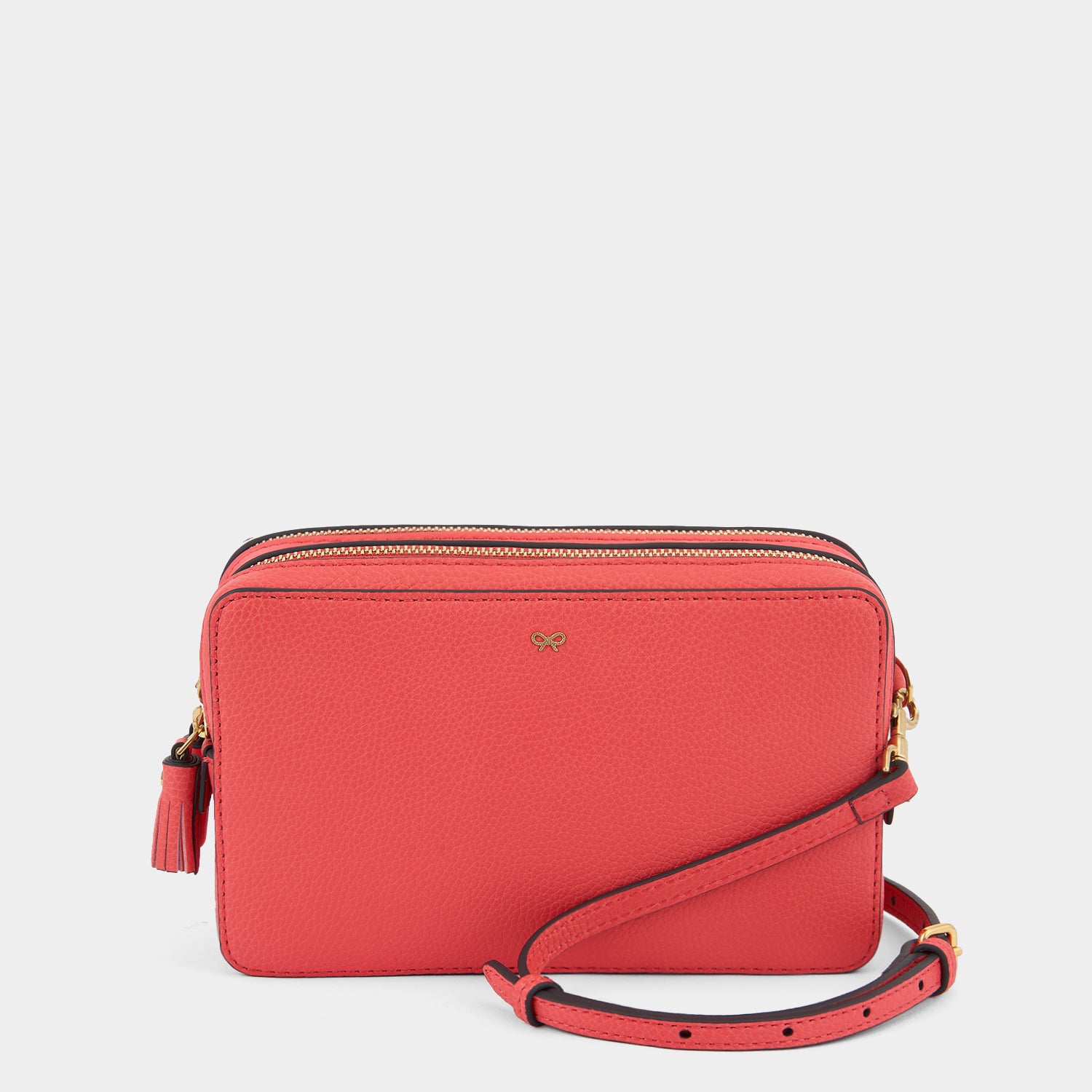 Quilted Double Zip Cross-body -

                  
                    Grain Leather in Lollipop -
                  

                  Anya Hindmarch UK
