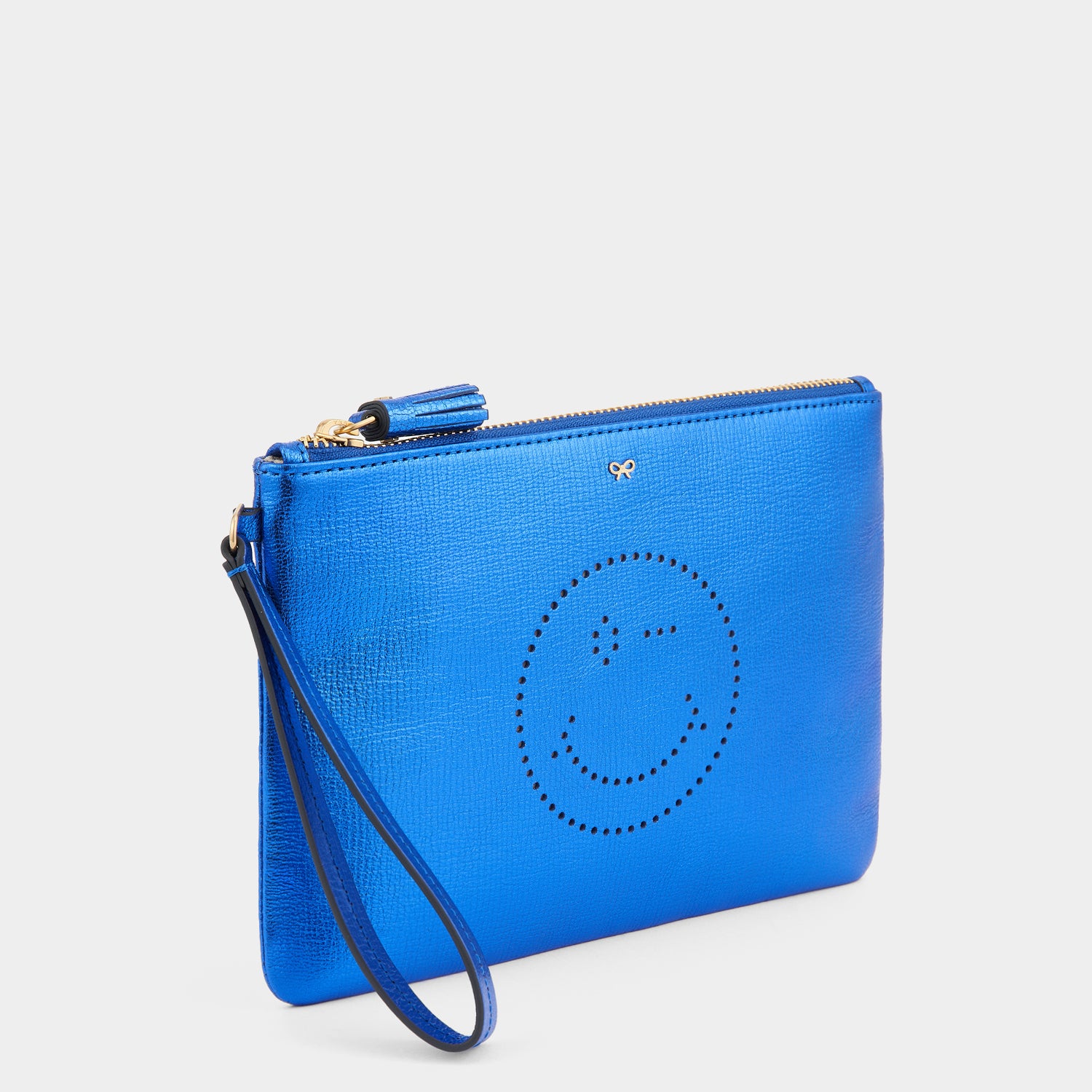 Wink Zip Top Pouch -

                  
                    Capra Leather in Electric Blue -
                  

                  Anya Hindmarch UK
