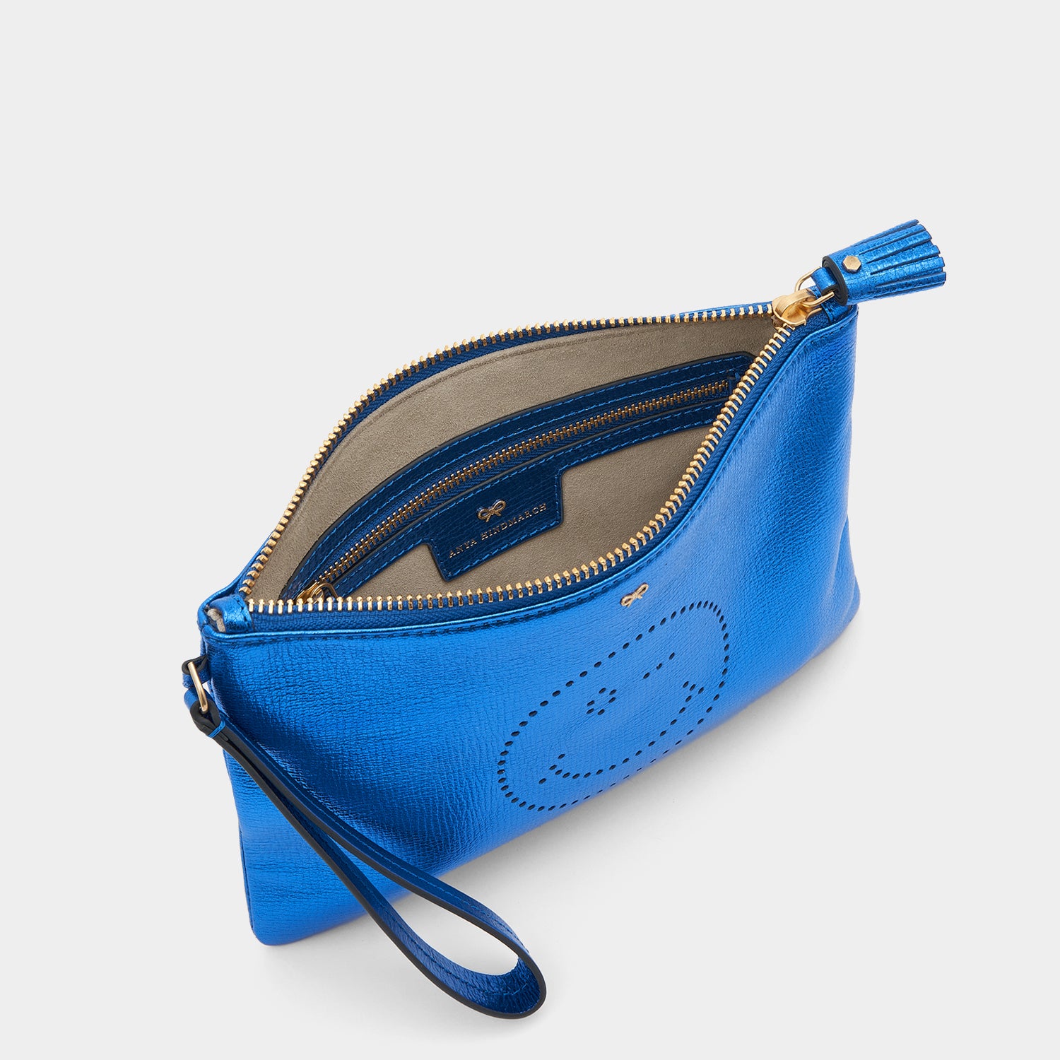 Wink Zip Top Pouch -

                  
                    Capra Leather in Electric Blue -
                  

                  Anya Hindmarch UK
