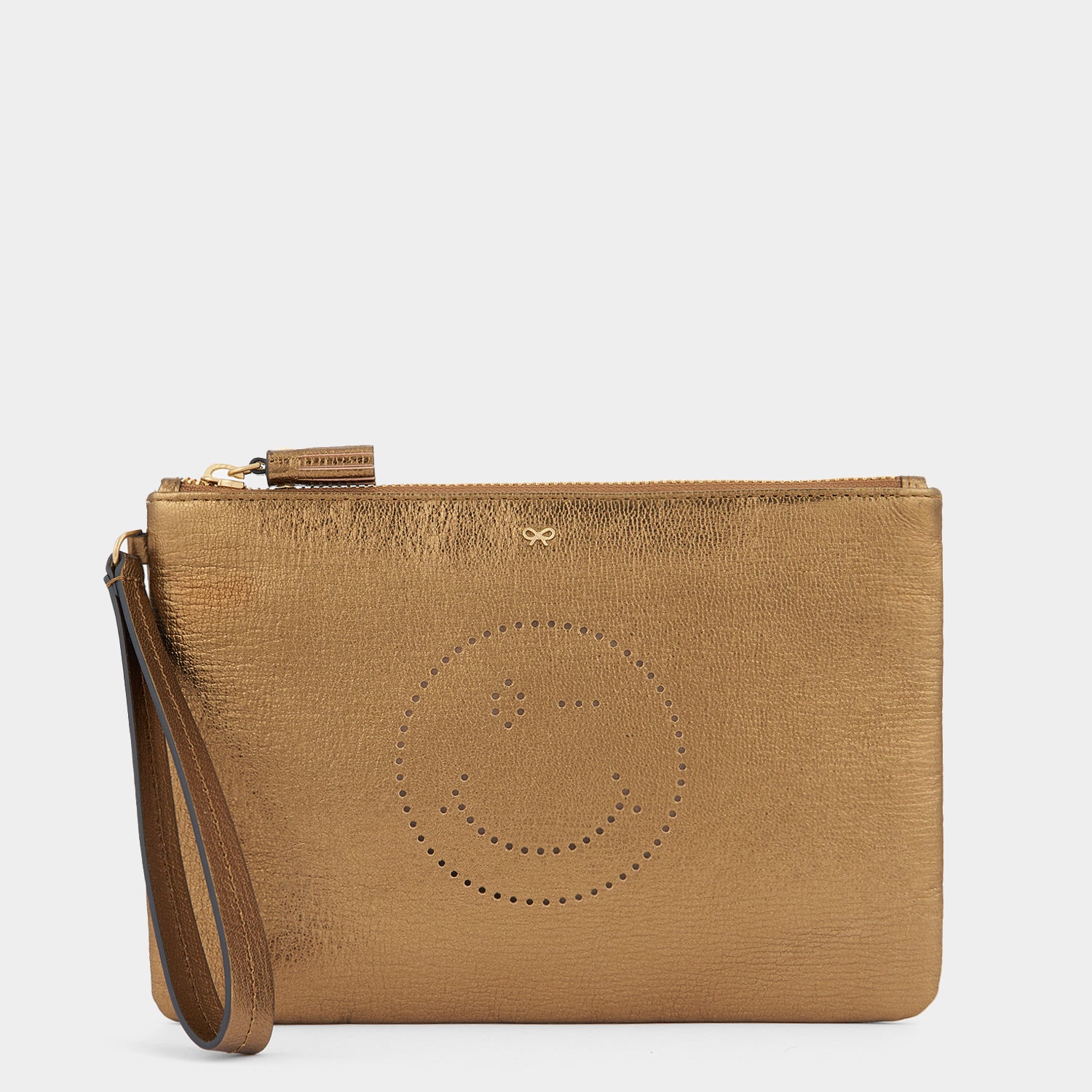 Wink Zip Top Pouch -

                  
                    Capra Leather in Old Gold -
                  

                  Anya Hindmarch UK

