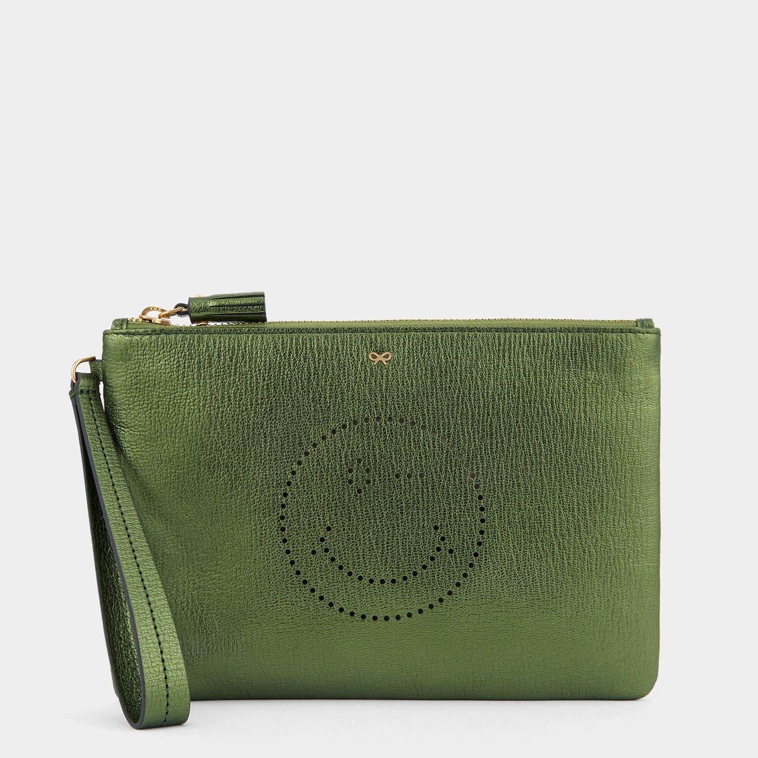 Wink Zip Top Pouch -

                  
                    Capra Leather in Olive -
                  

                  Anya Hindmarch UK
