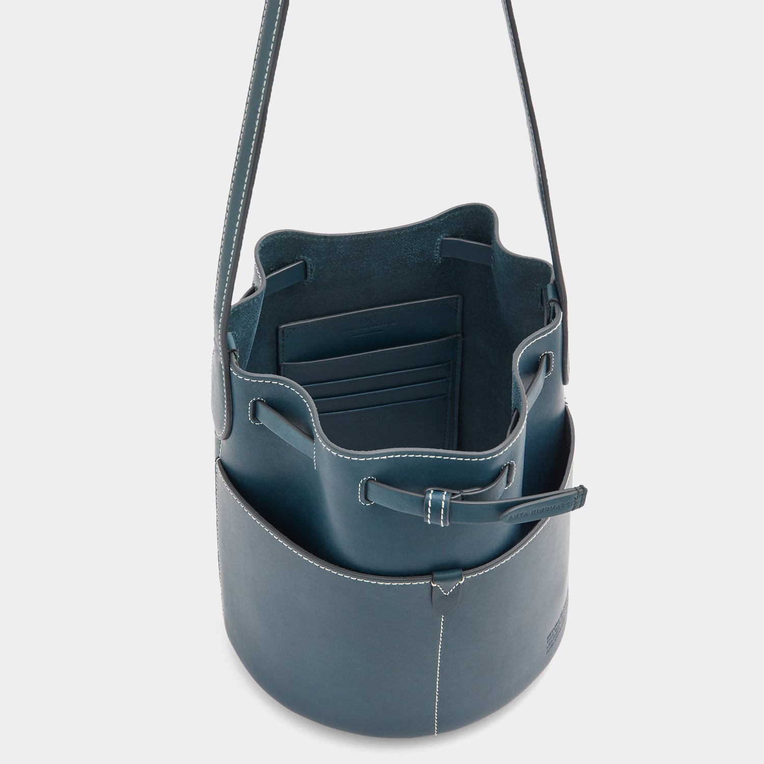 Return to Nature Small Bucket Bag -

                  
                    Compostable Leather in Dark Holly -
                  

                  Anya Hindmarch UK
