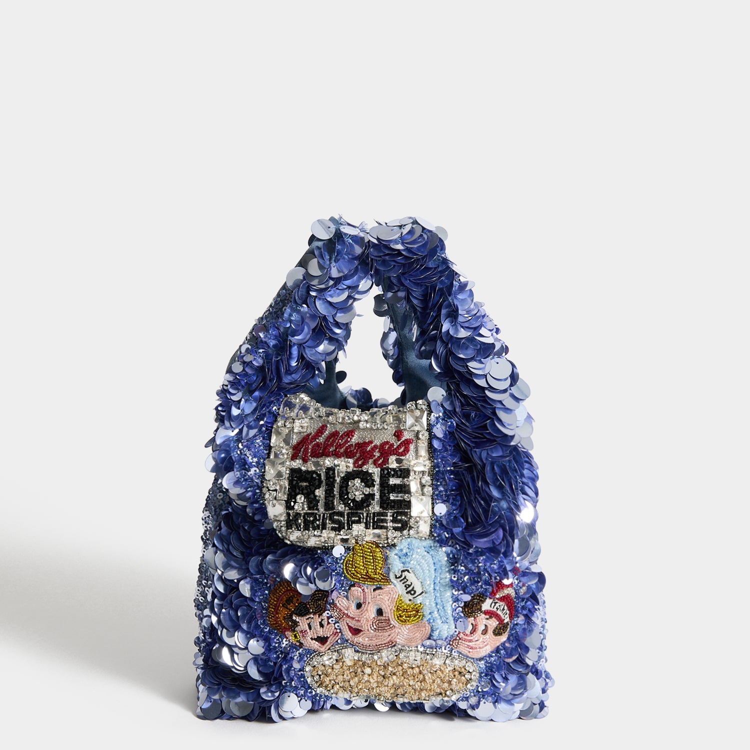 Anya Brands Rice Krispies Mini Tote -

          
            Recycled Satin in Sky Blue -
          

          Anya Hindmarch UK
