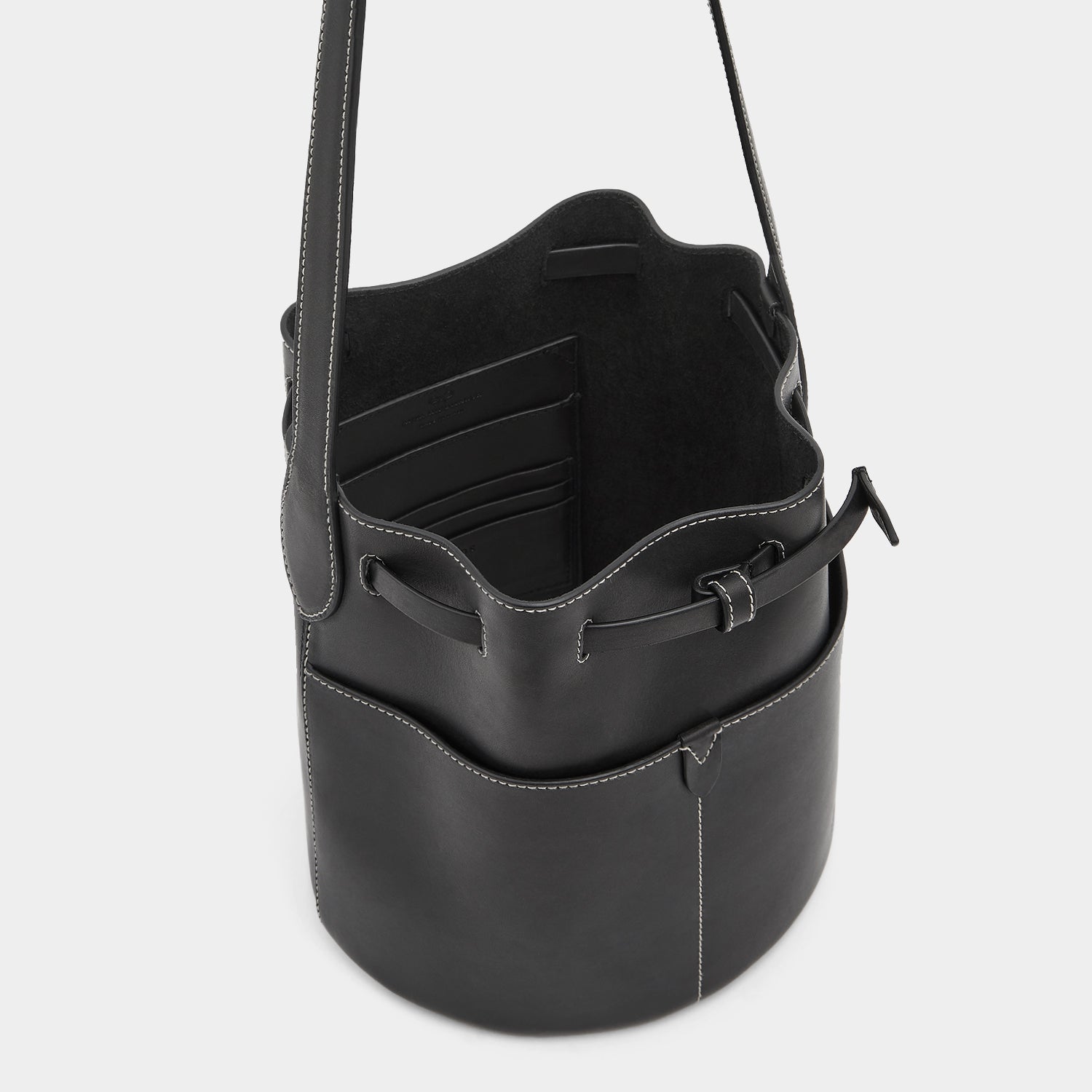 Return to Nature Small Bucket Bag -

                  
                    Compostable Leather in Black -
                  

                  Anya Hindmarch UK
