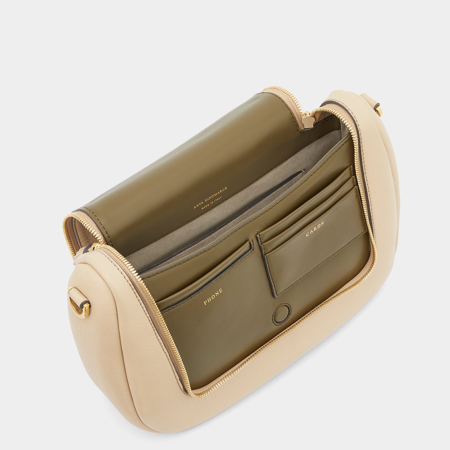 Vere Soft Satchel Cross-body -

                  
                    Grain Leather in Buff -
                  

                  Anya Hindmarch UK
