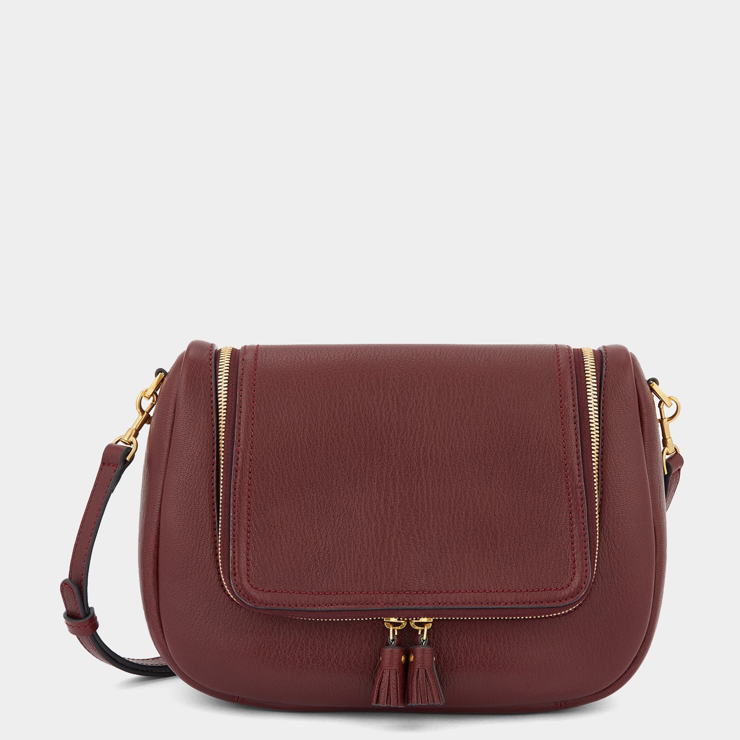 Vere Soft Satchel -

                  
                    Grain Leather in Rosewood -
                  

                  Anya Hindmarch UK
