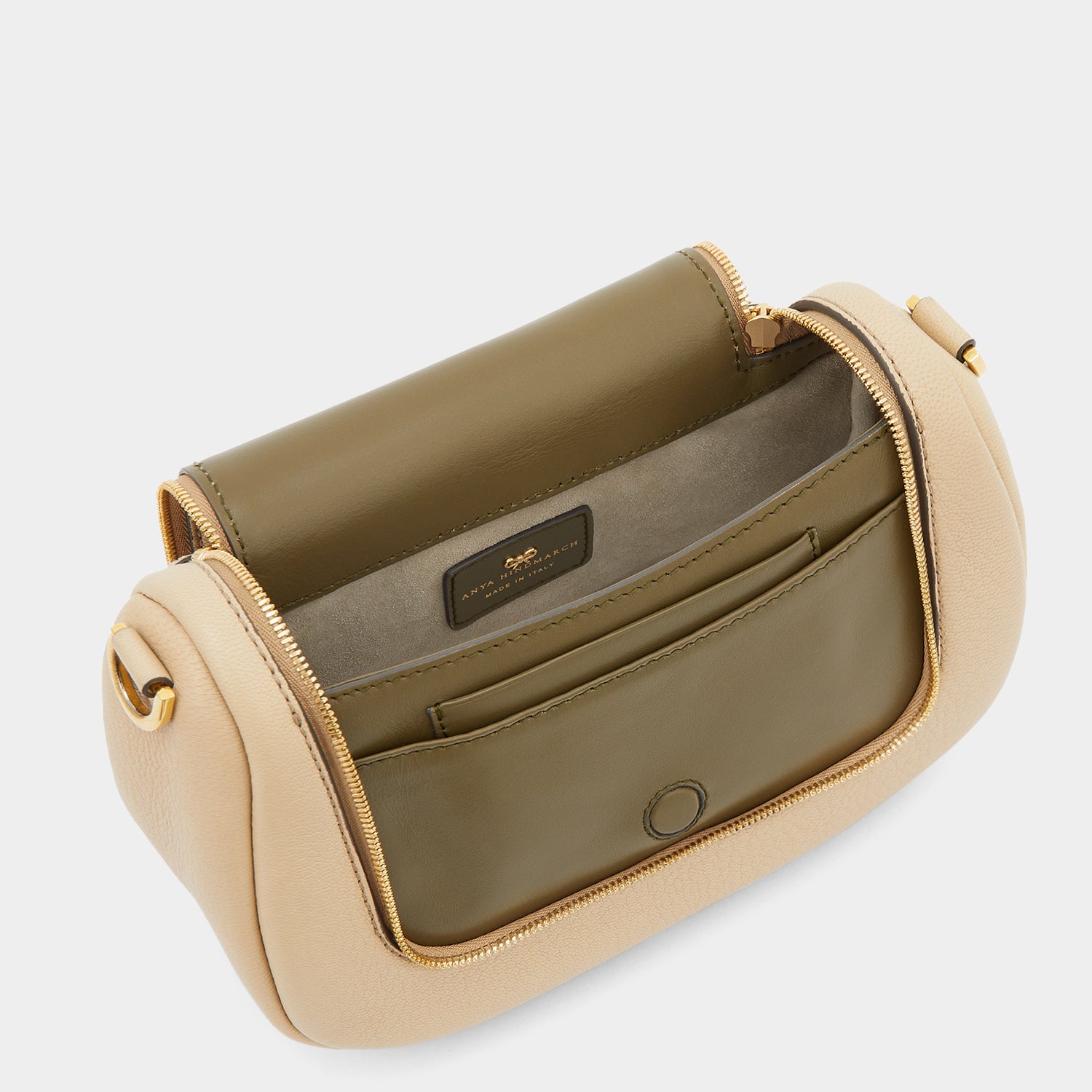 Vere Small Soft Satchel Cross-body -

                  
                    Grain Leather in Buff -
                  

                  Anya Hindmarch UK
