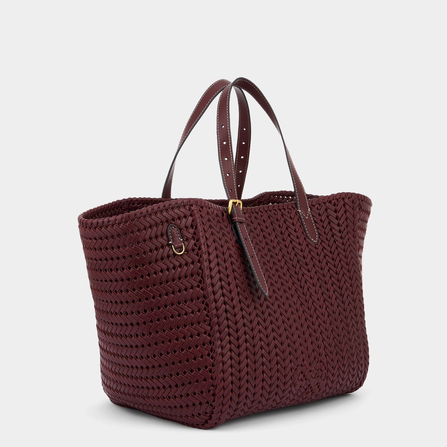 Neeson Square Tote -

                  
                    Capra Leather in Rosewood -
                  

                  Anya Hindmarch UK
