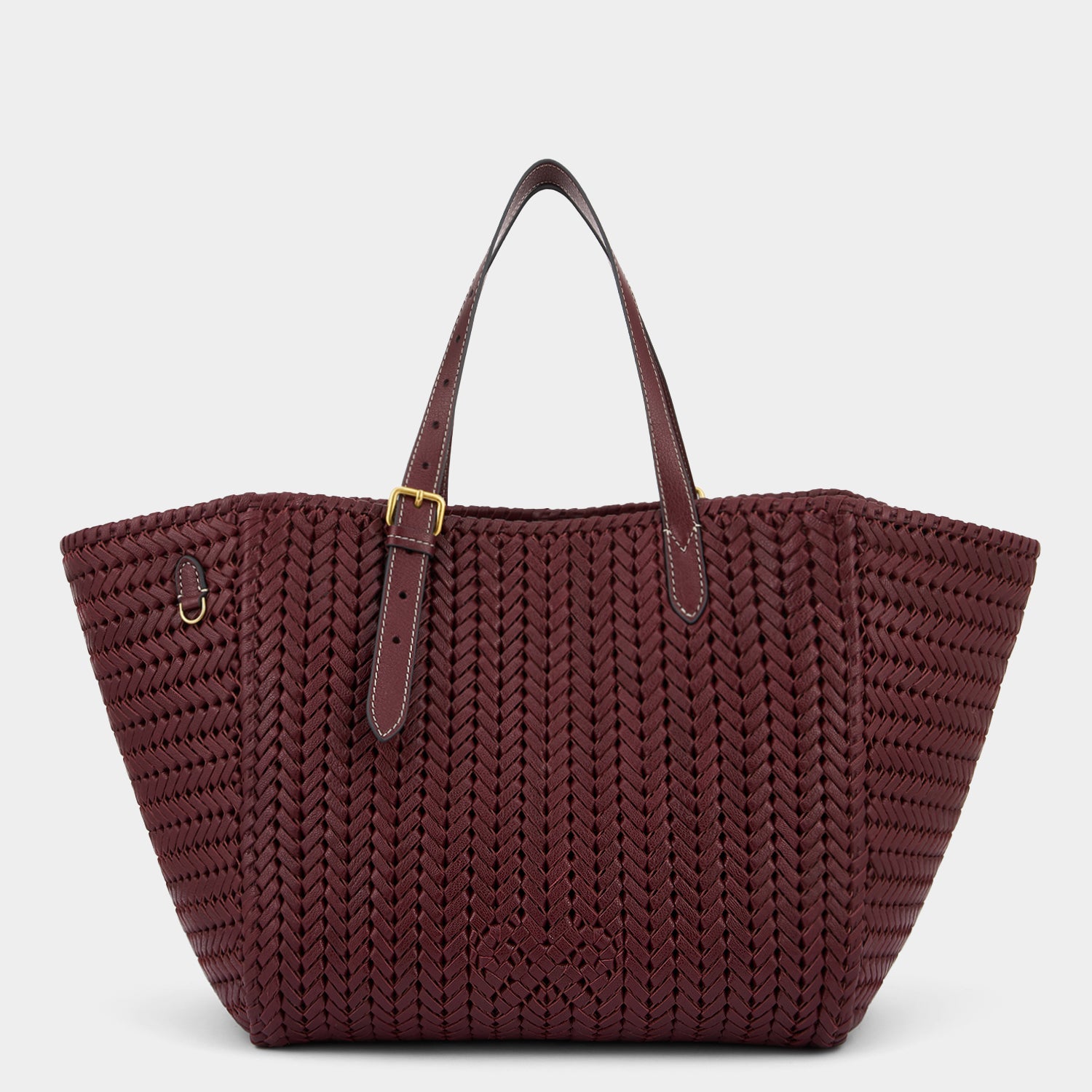 Neeson Square Tote -

                  
                    Capra Leather in Rosewood -
                  

                  Anya Hindmarch UK
