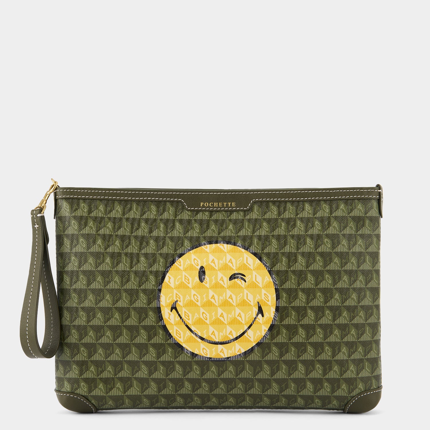 I Am A Plastic Bag Wink Pochette -

                  
                    Recycled Canvas in Fern -
                  

                  Anya Hindmarch UK
