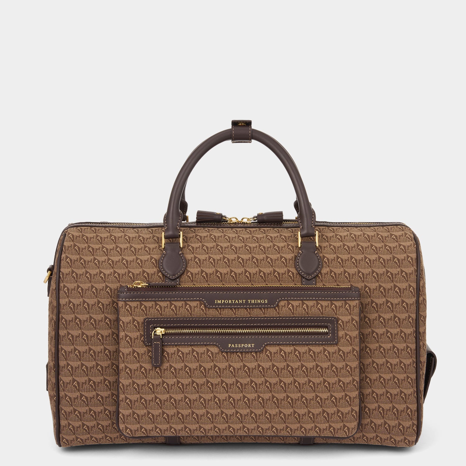 Jacquard In-Flight Barrel Travel Bag -

                  
                    Jacquard in Dark Earth -
                  

                  Anya Hindmarch UK
