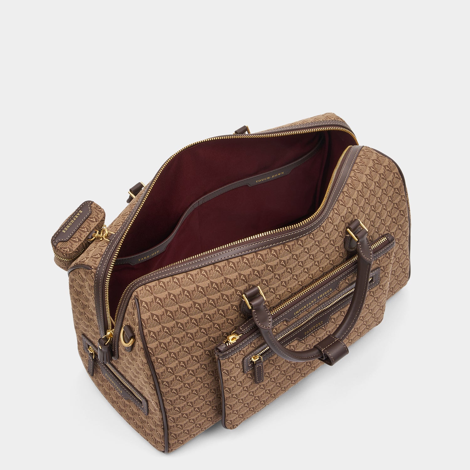 Jacquard In-Flight Barrel Travel Bag -

                  
                    Jacquard in Dark Earth -
                  

                  Anya Hindmarch UK
