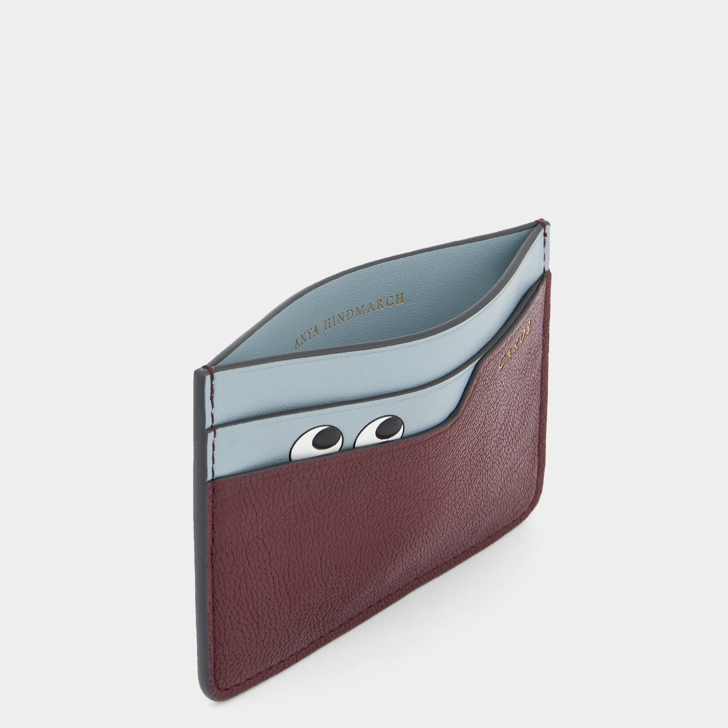 Peeping Eyes Card Case -

                  
                    Capra Leather in Rosewood -
                  

                  Anya Hindmarch UK
