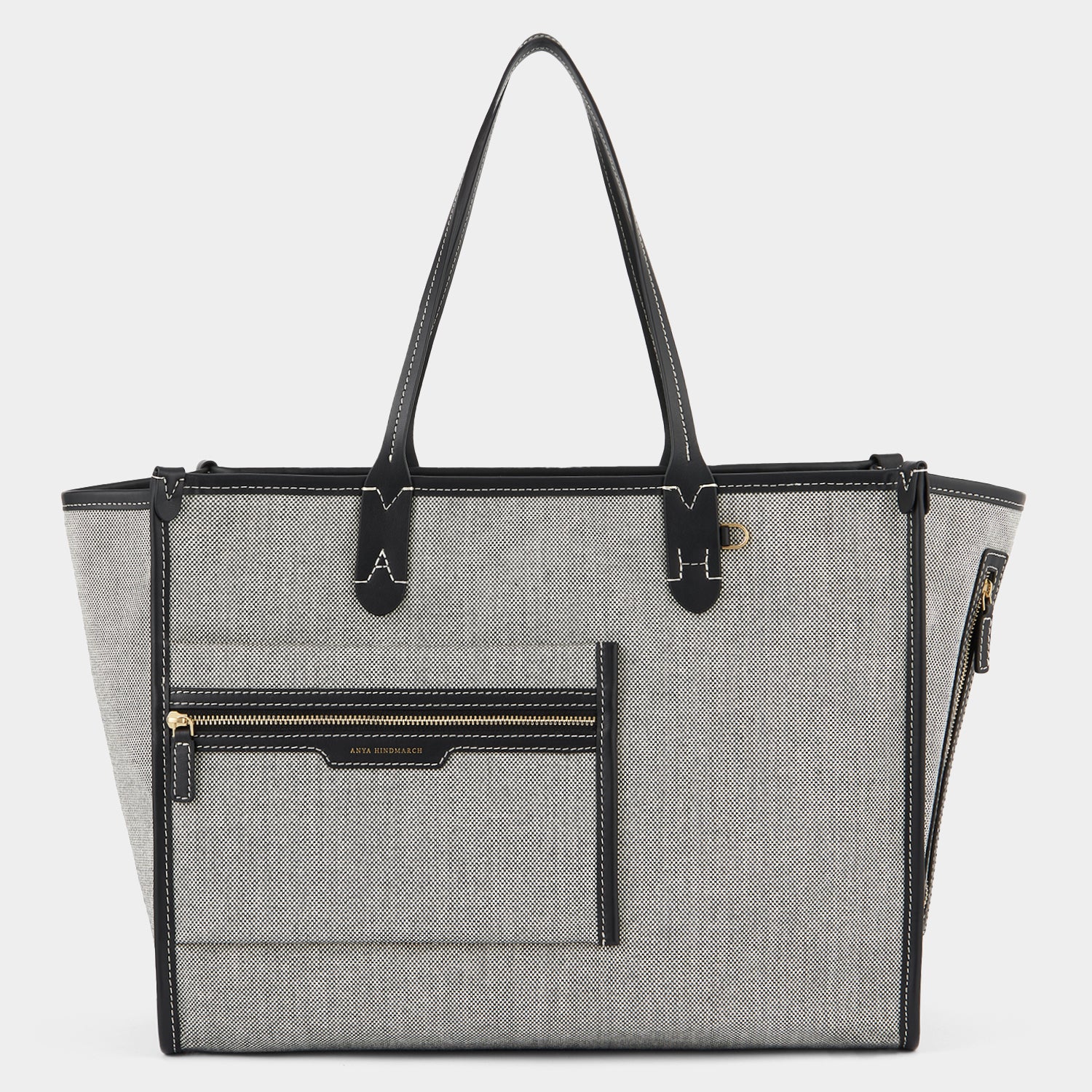 Pocket Tote -

          
            Mixed Canvas in Salt And Pepper -
          

          Anya Hindmarch UK
