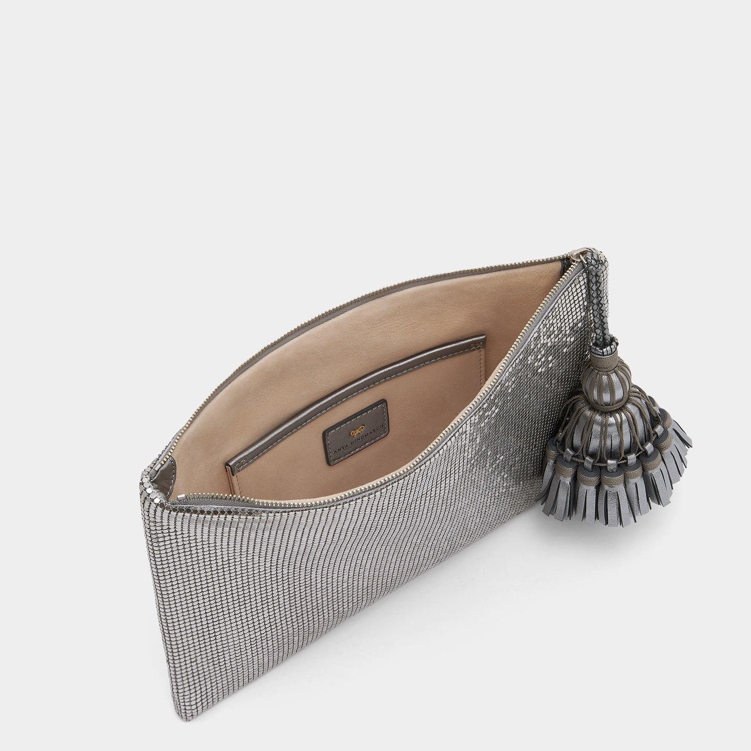 Georgiana Mesh Clutch -

                  
                    Metal Mesh in Silver -
                  

                  Anya Hindmarch UK
