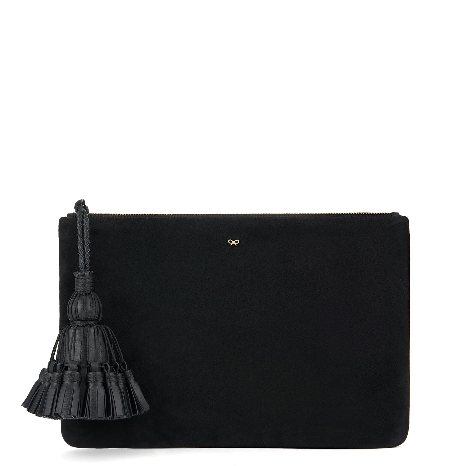 Georgiana Clutch -

                  
                    Kid Suede in Black -
                  

                  Anya Hindmarch UK
