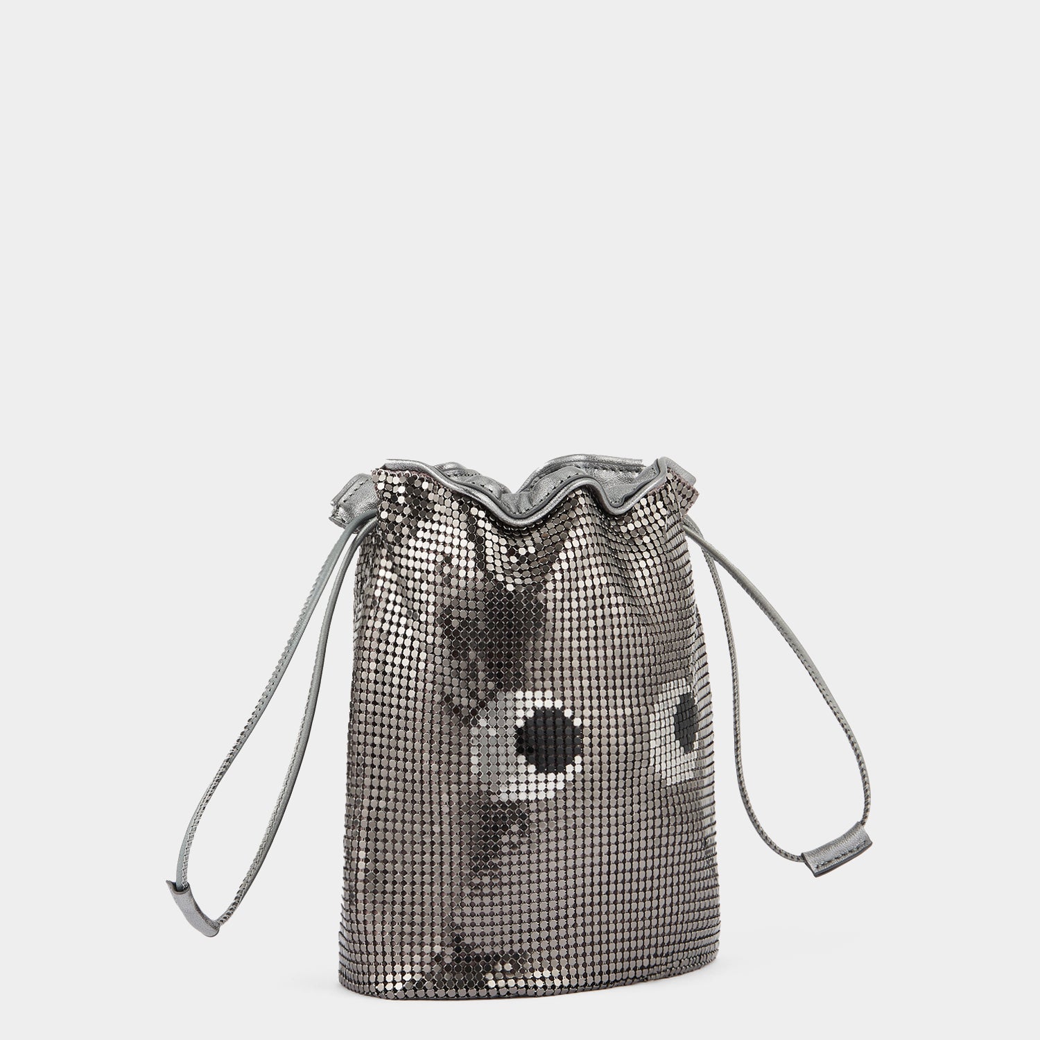 Eyes Mesh Drawstring Pouch -

                  
                    Metal Mesh in Anthracite -
                  

                  Anya Hindmarch UK
