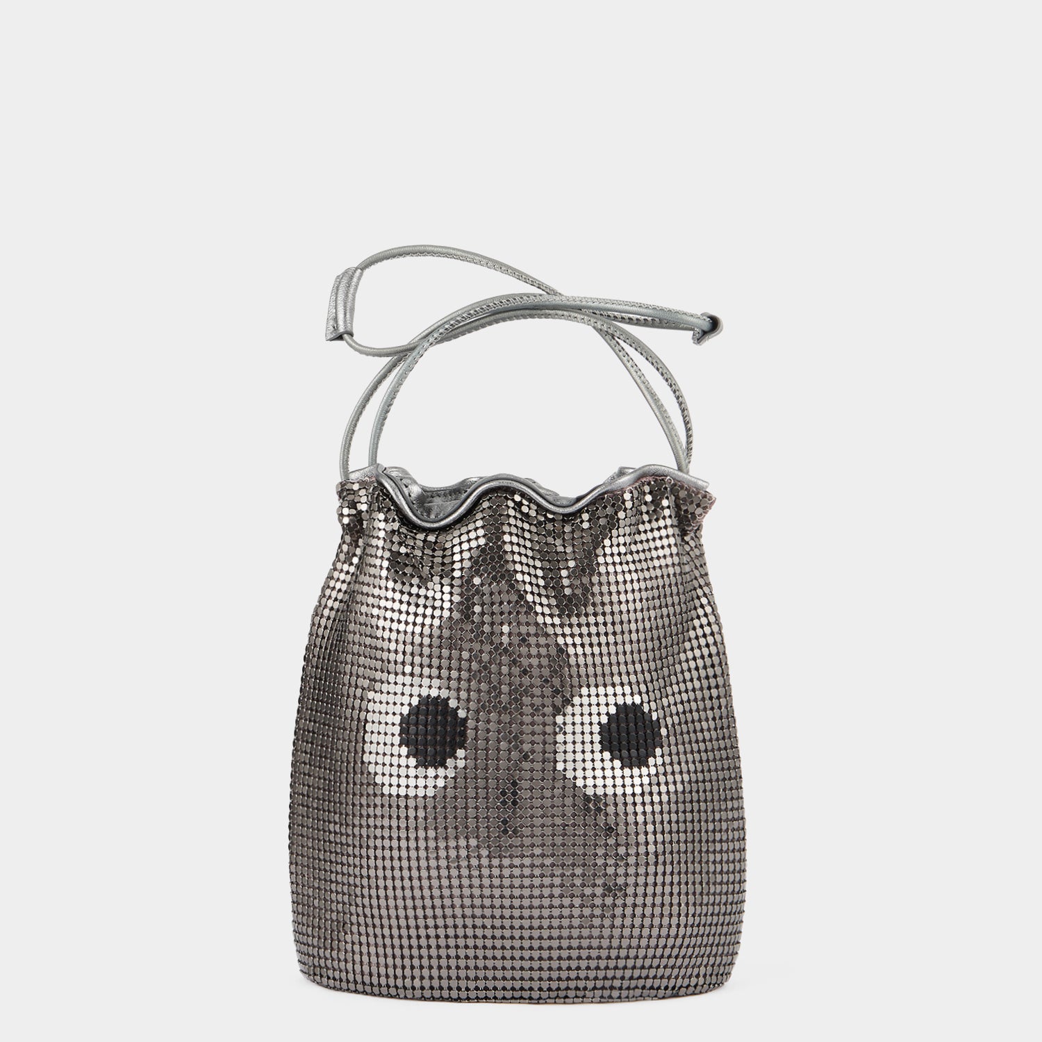 Eyes Mesh Drawstring Pouch -

                  
                    Metal Mesh in Anthracite -
                  

                  Anya Hindmarch UK
