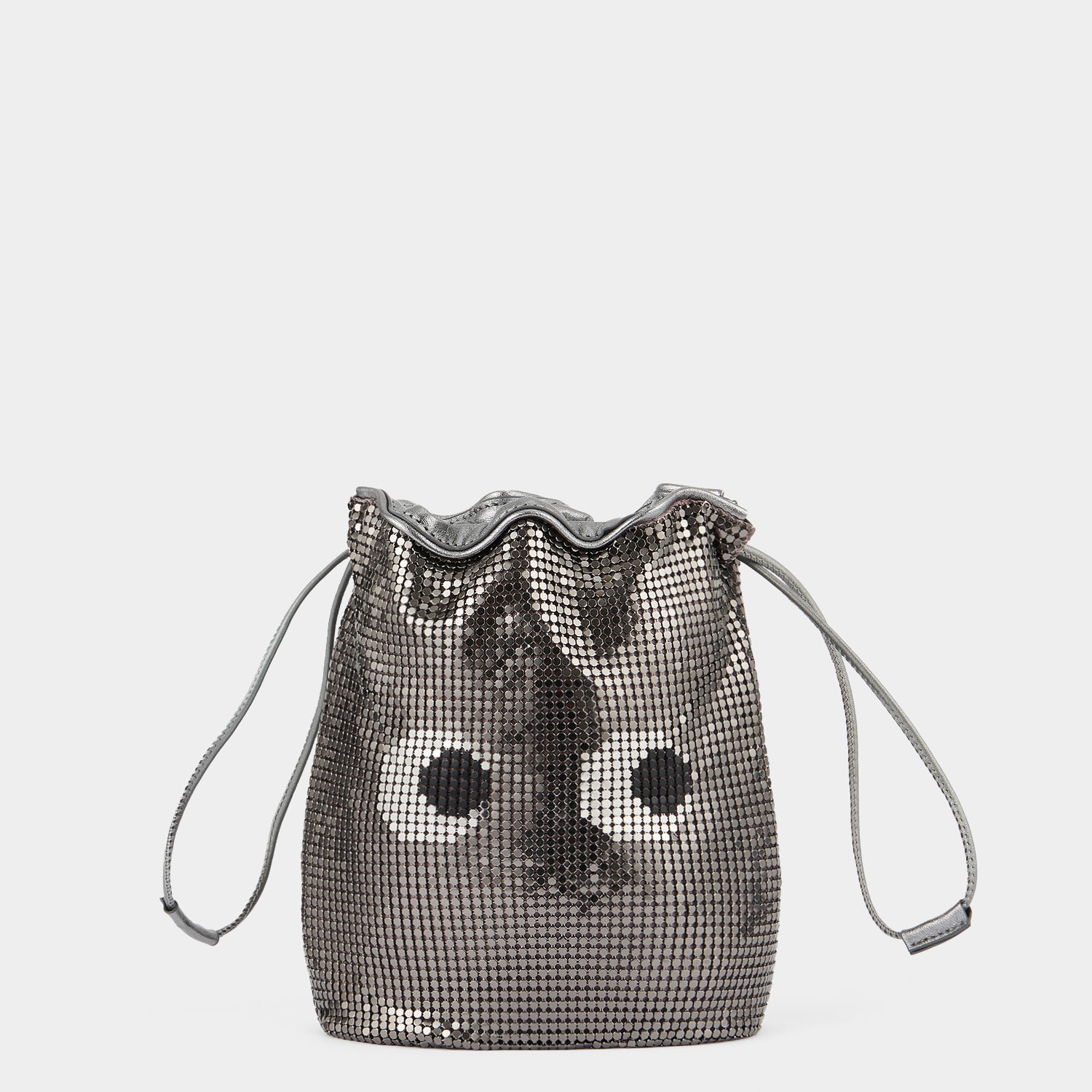 Eyes Mesh Drawstring Pouch -

                  
                    Metal Mesh in Anthracite -
                  

                  Anya Hindmarch UK
