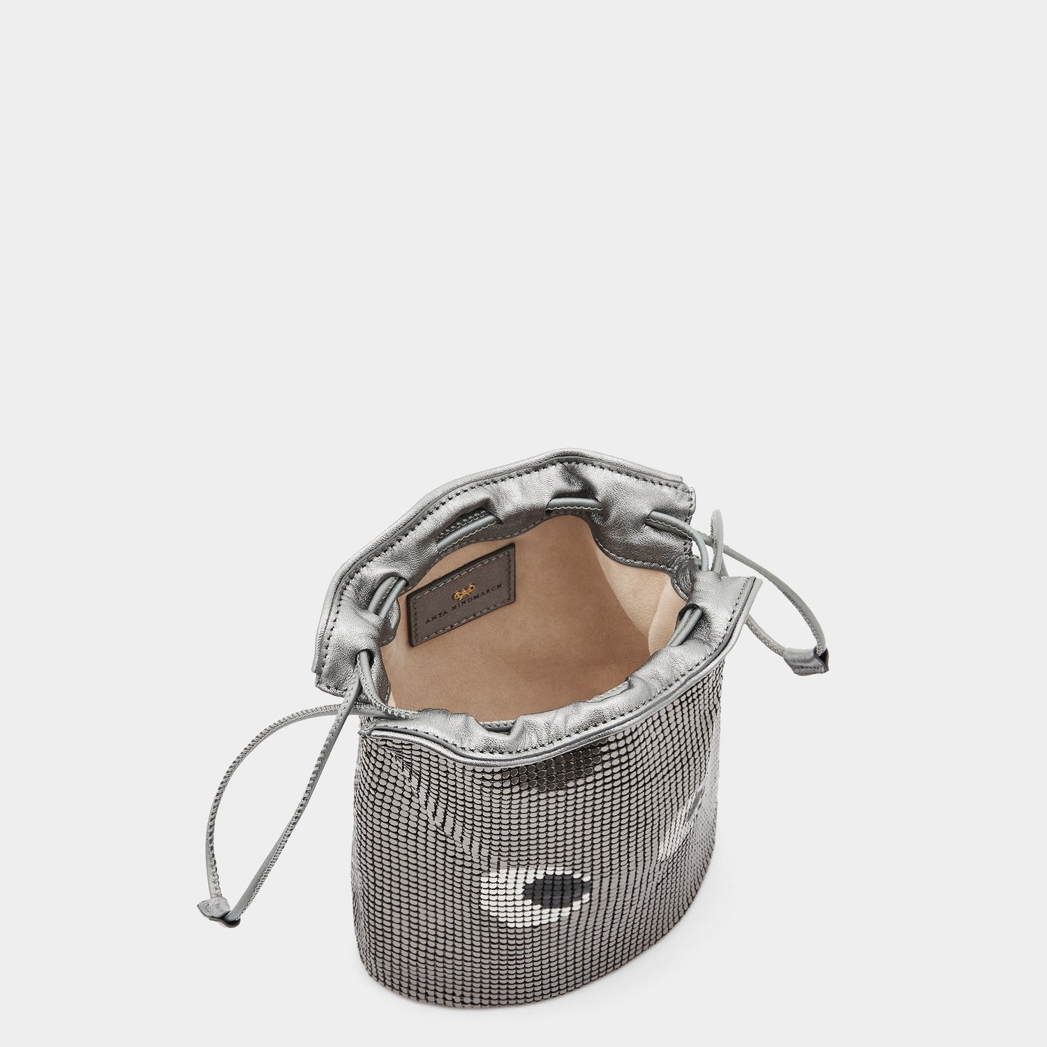 Eyes Mesh Drawstring Pouch -

                  
                    Metal Mesh in Anthracite -
                  

                  Anya Hindmarch UK
