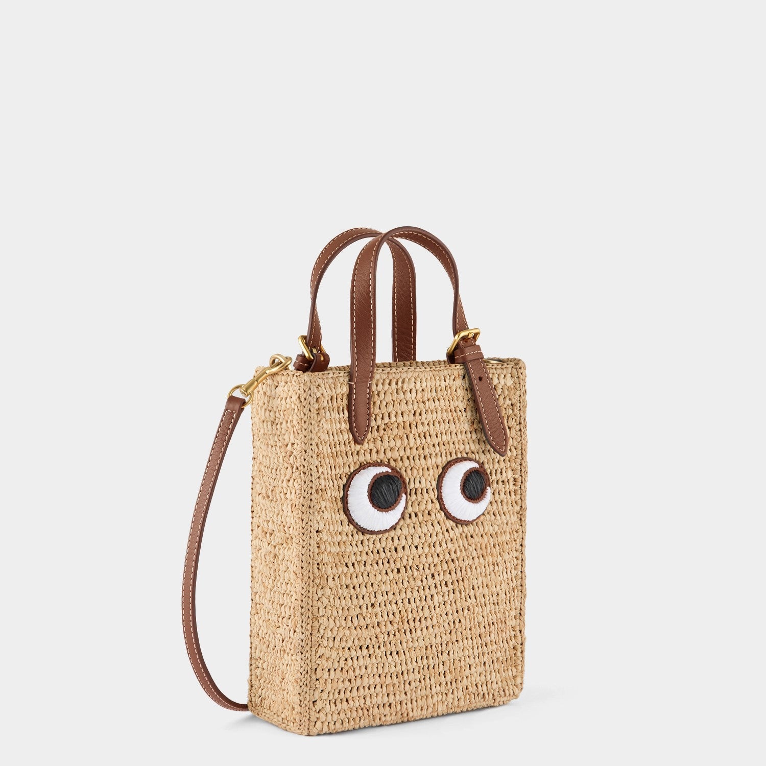 N/S Raffia Eyes Mini Cross-body Tote -

                  
                    Natural Raffia in Natural -
                  

                  Anya Hindmarch UK
