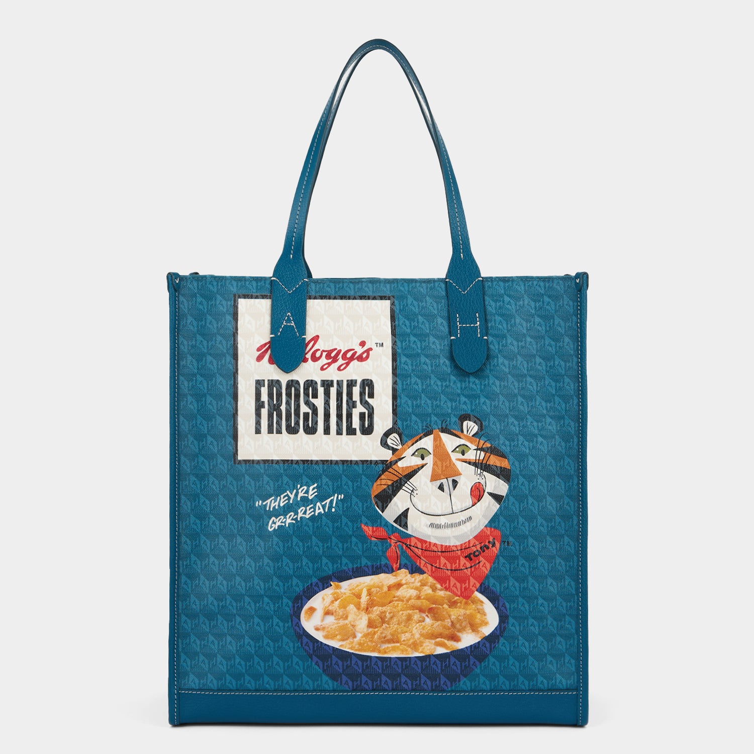 Anya Brands Frosties Tote -

                  
                    Recycled Canvas in Light Petrol -
                  

                  Anya Hindmarch UK
