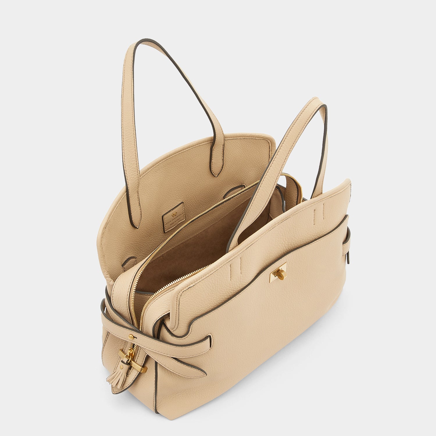 Wilson Shoulder Bag -

                  
                    Grain Leather in Buff -
                  

                  Anya Hindmarch UK
