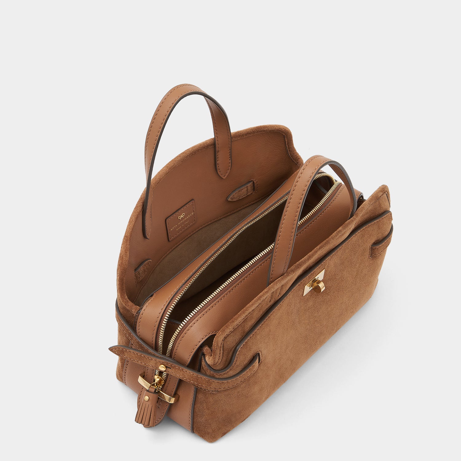 Wilson Cross-body -

                  
                    Suede in Pecan -
                  

                  Anya Hindmarch UK
