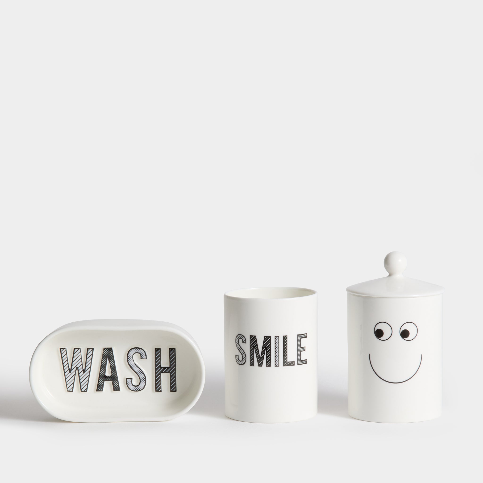 Eyes Bathroom Set -

          
            Bone China in White -
          

          Anya Hindmarch UK
