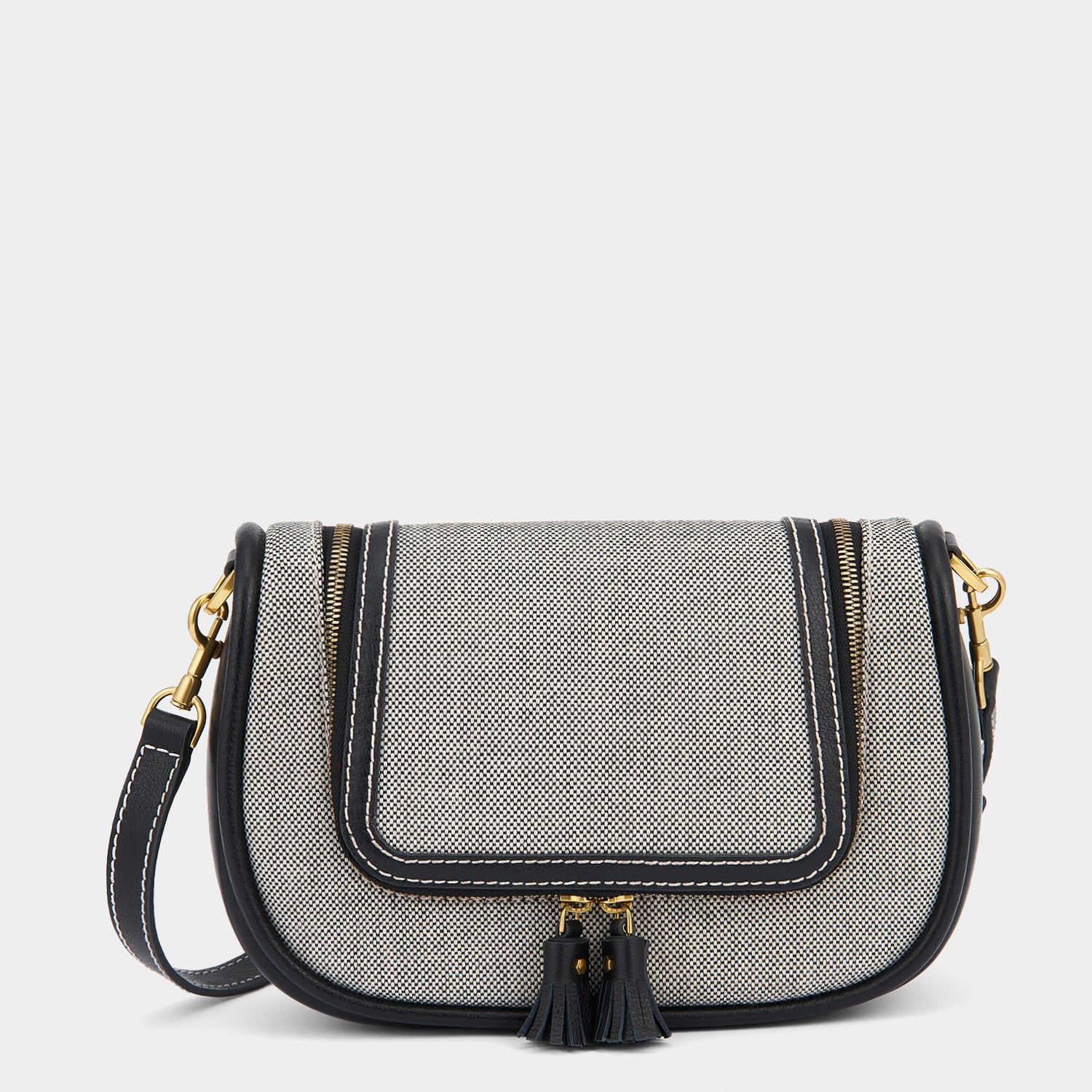 Vere Small Soft Satchel Cross-body -

                  
                    Mixed Canvas in Salt And Pepper -
                  

                  Anya Hindmarch UK
