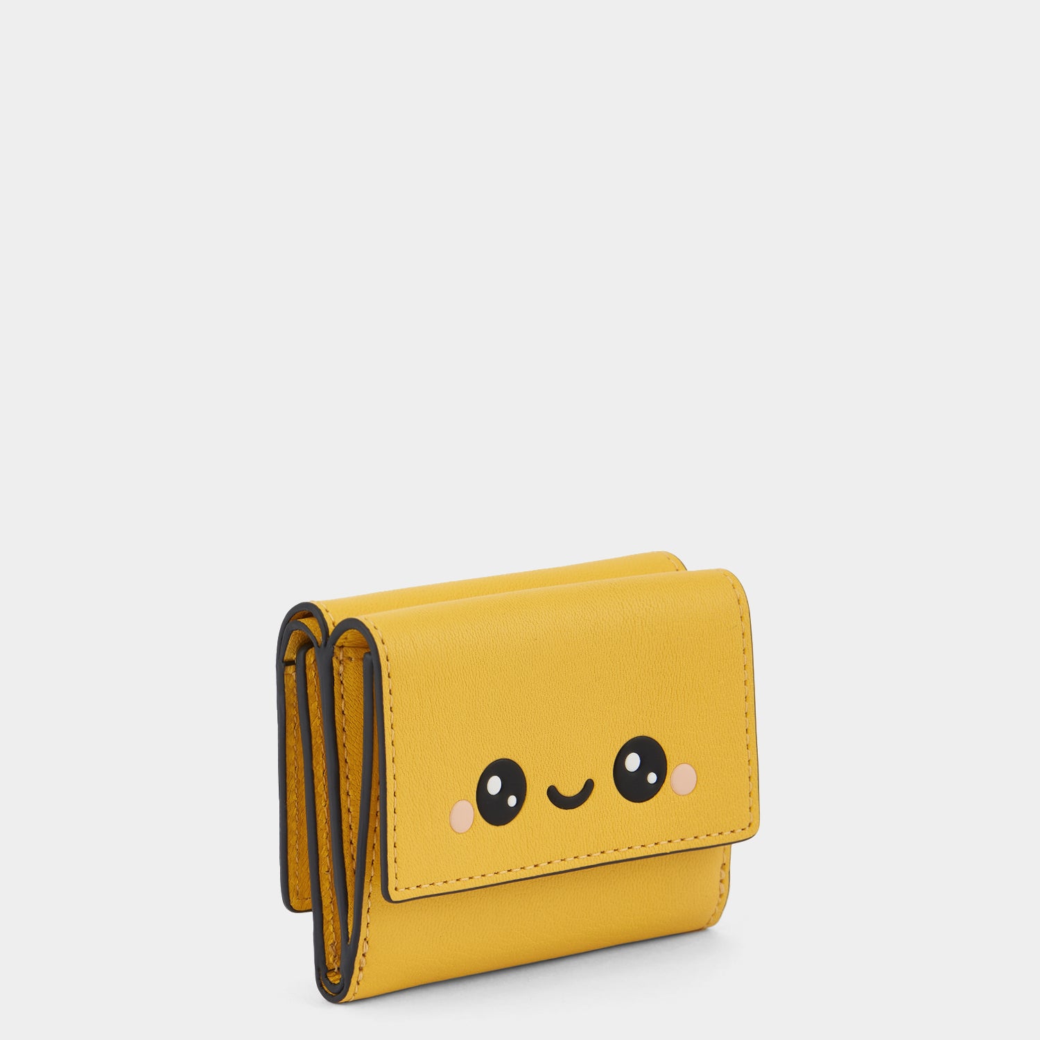 Kawaii Happy Mini Trifold -

                  
                    Capra Leather in Yellow Jade -
                  

                  Anya Hindmarch UK
