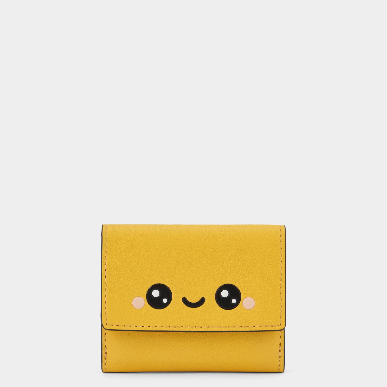 Kawaii Happy Mini Trifold -

                  
                    Capra Leather in Yellow Jade -
                  

                  Anya Hindmarch UK
