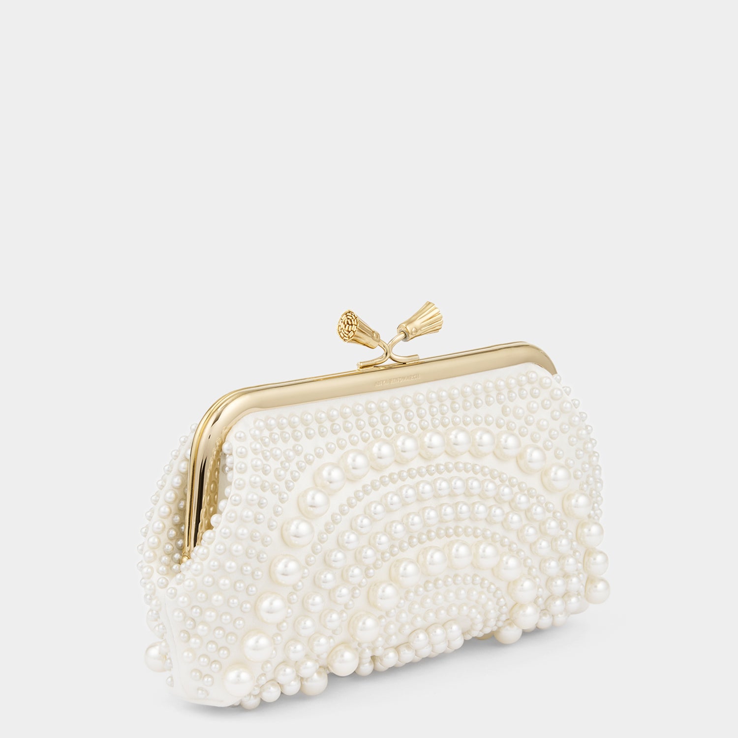 Maud Pearl Tassel Clutch -

                  
                    Satin/Beads in Ivory -
                  

                  Anya Hindmarch UK
