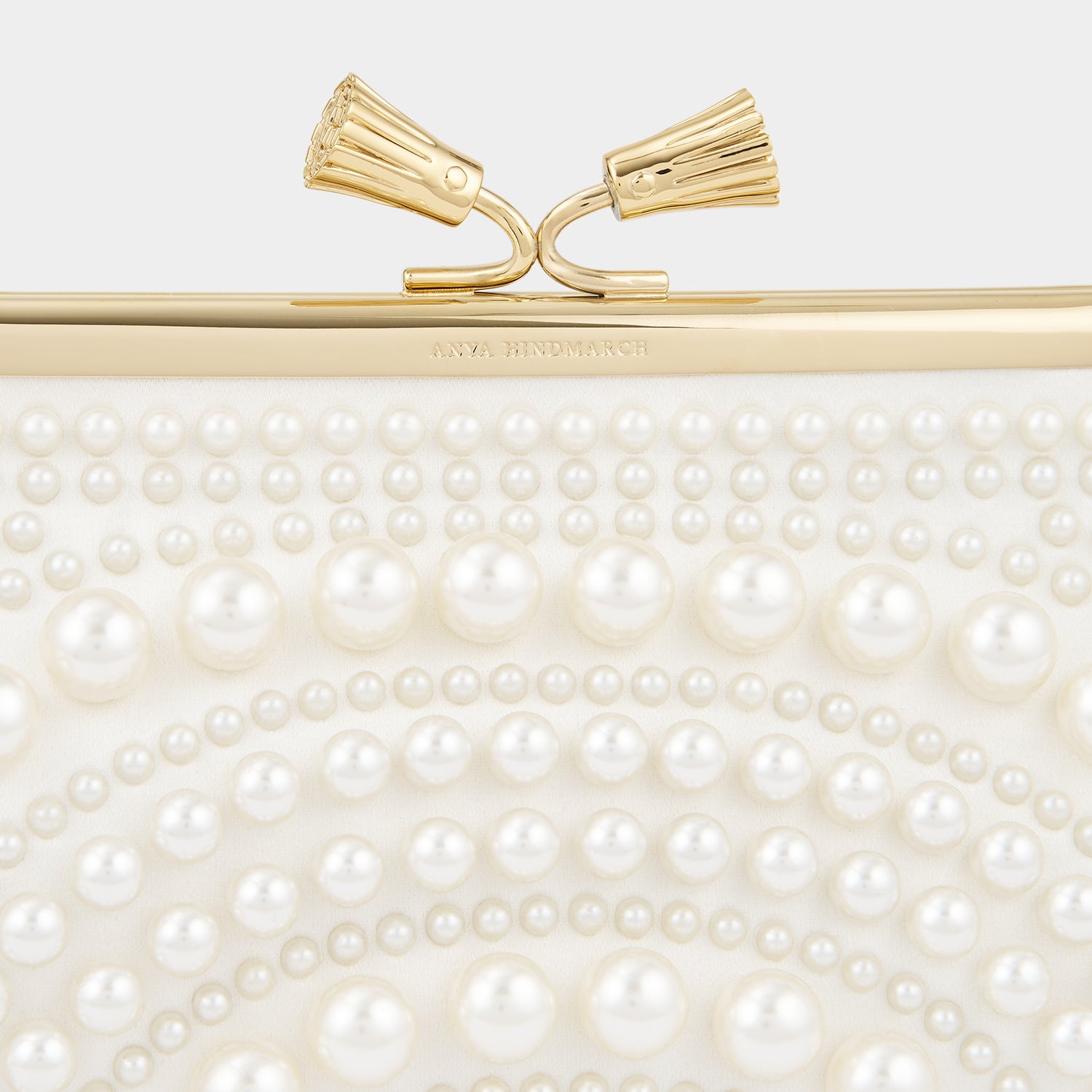 Maud Pearl Tassel Clutch -

                  
                    Satin/Beads in Ivory -
                  

                  Anya Hindmarch UK
