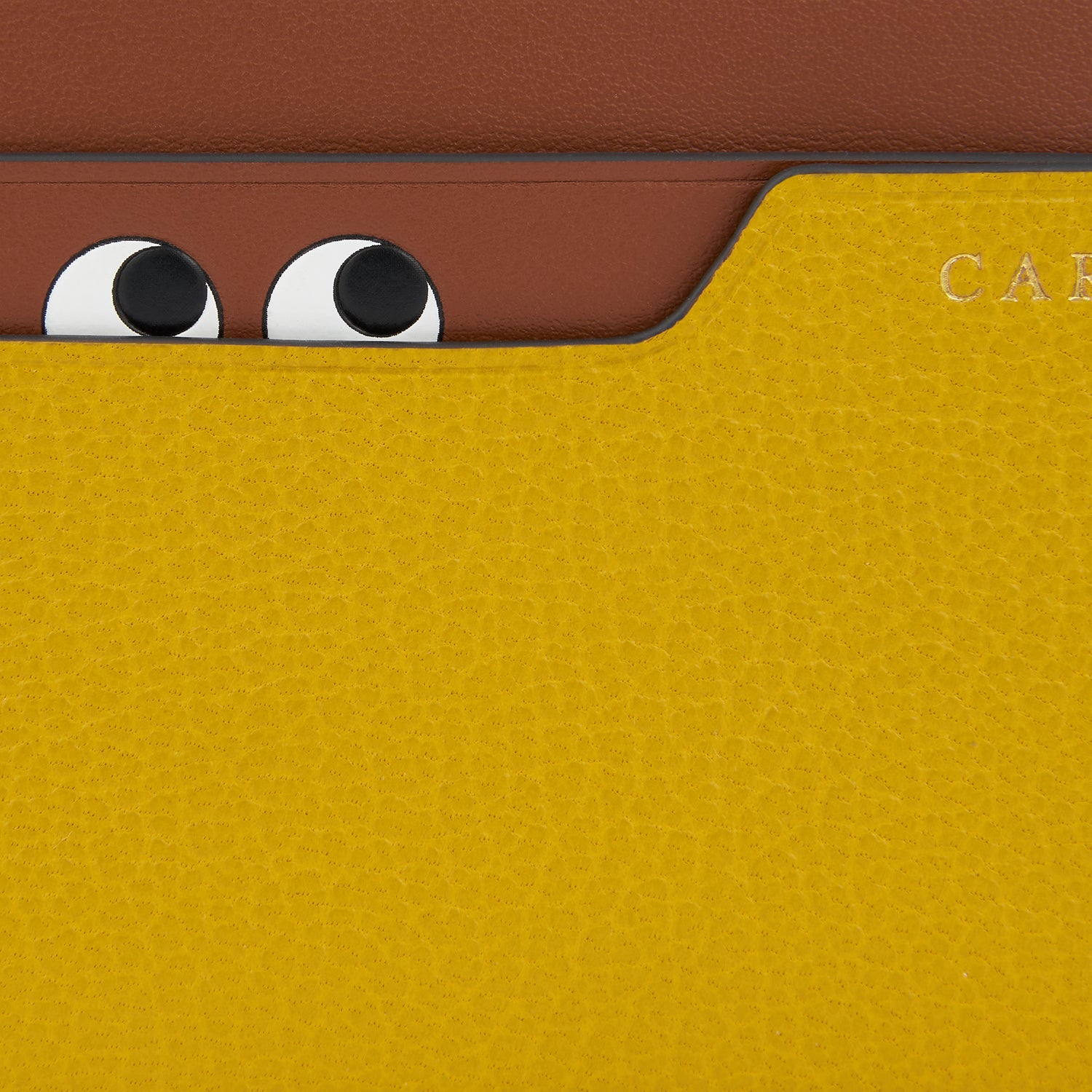 Peeping Eyes Card Case -

                  
                    Capra Leather in Mustard -
                  

                  Anya Hindmarch UK
