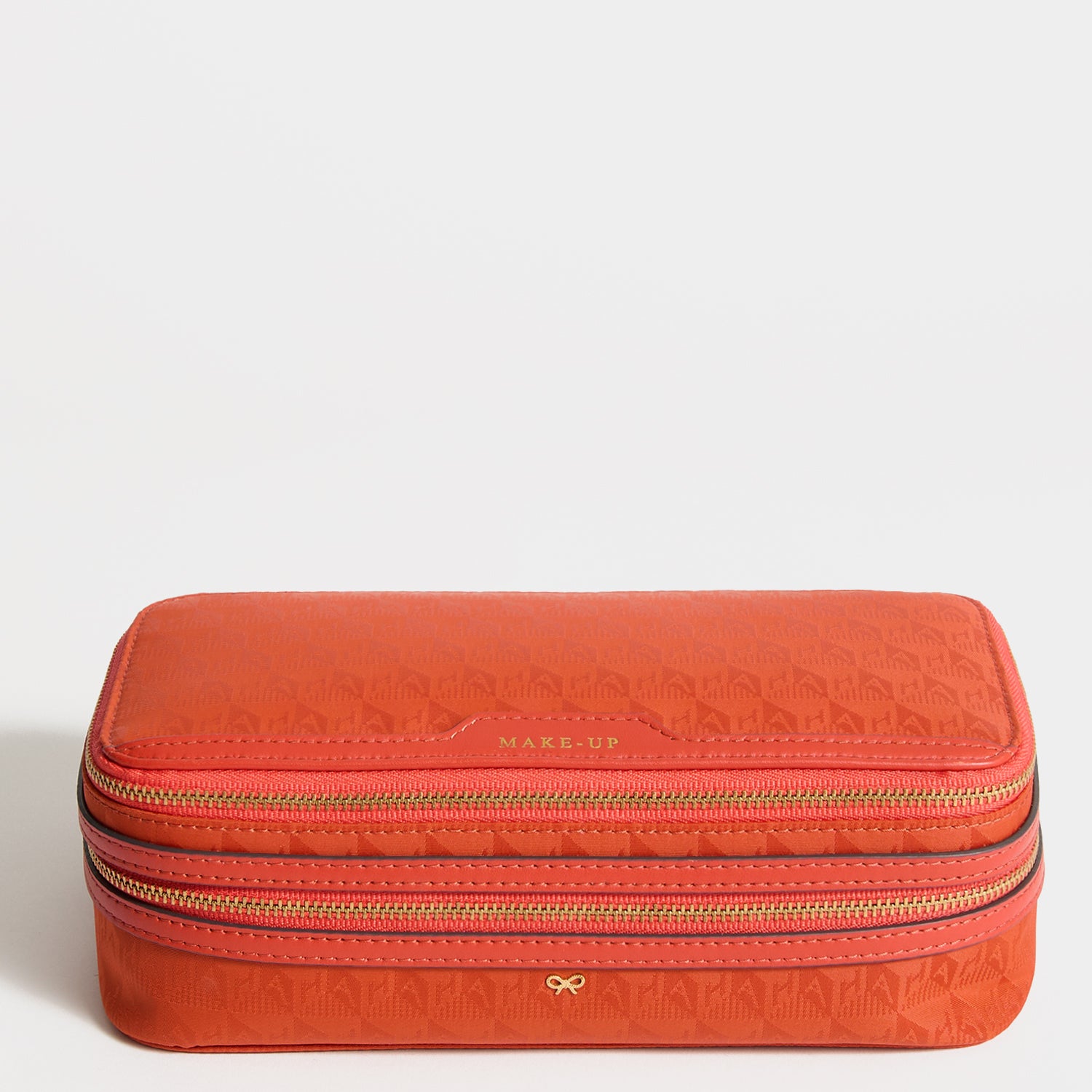 Logo Make-Up Pouch -

          
            Jacquard Nylon in Burnt Sienna -
          

          Anya Hindmarch UK
