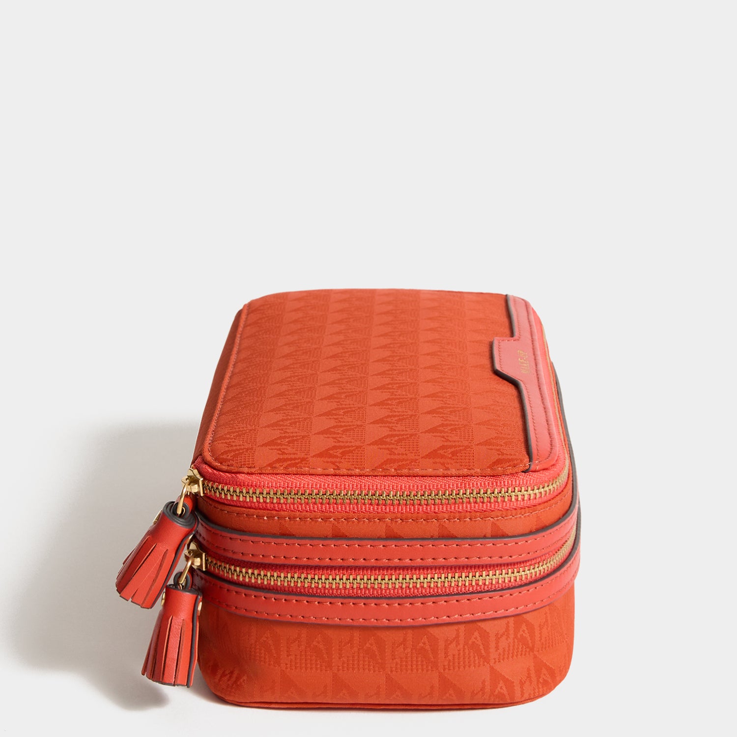 Logo Make-Up Pouch -

          
            Jacquard Nylon in Burnt Sienna -
          

          Anya Hindmarch UK
