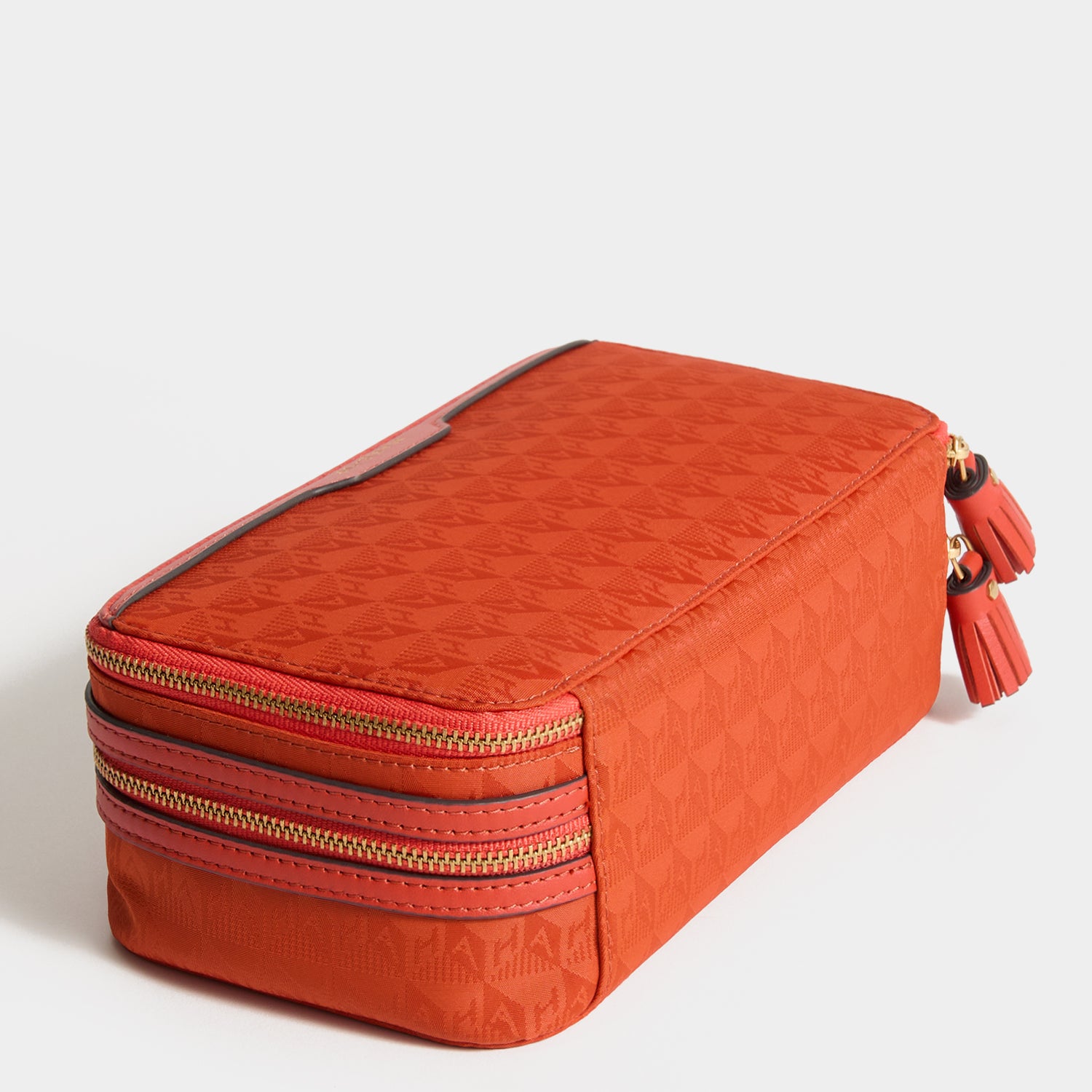 Logo Make-Up Pouch -

          
            Jacquard Nylon in Burnt Sienna -
          

          Anya Hindmarch UK
