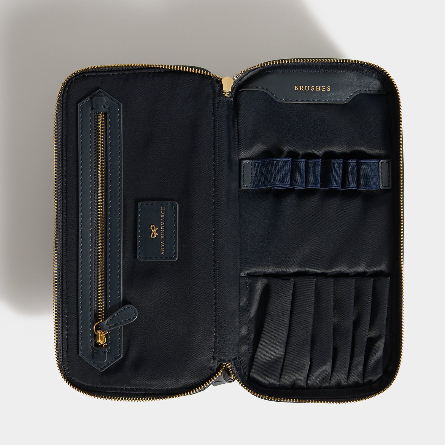 Logo Make-Up Pouch -

          
            Nylon Jacquard in New Marine -
          

          Anya Hindmarch UK
