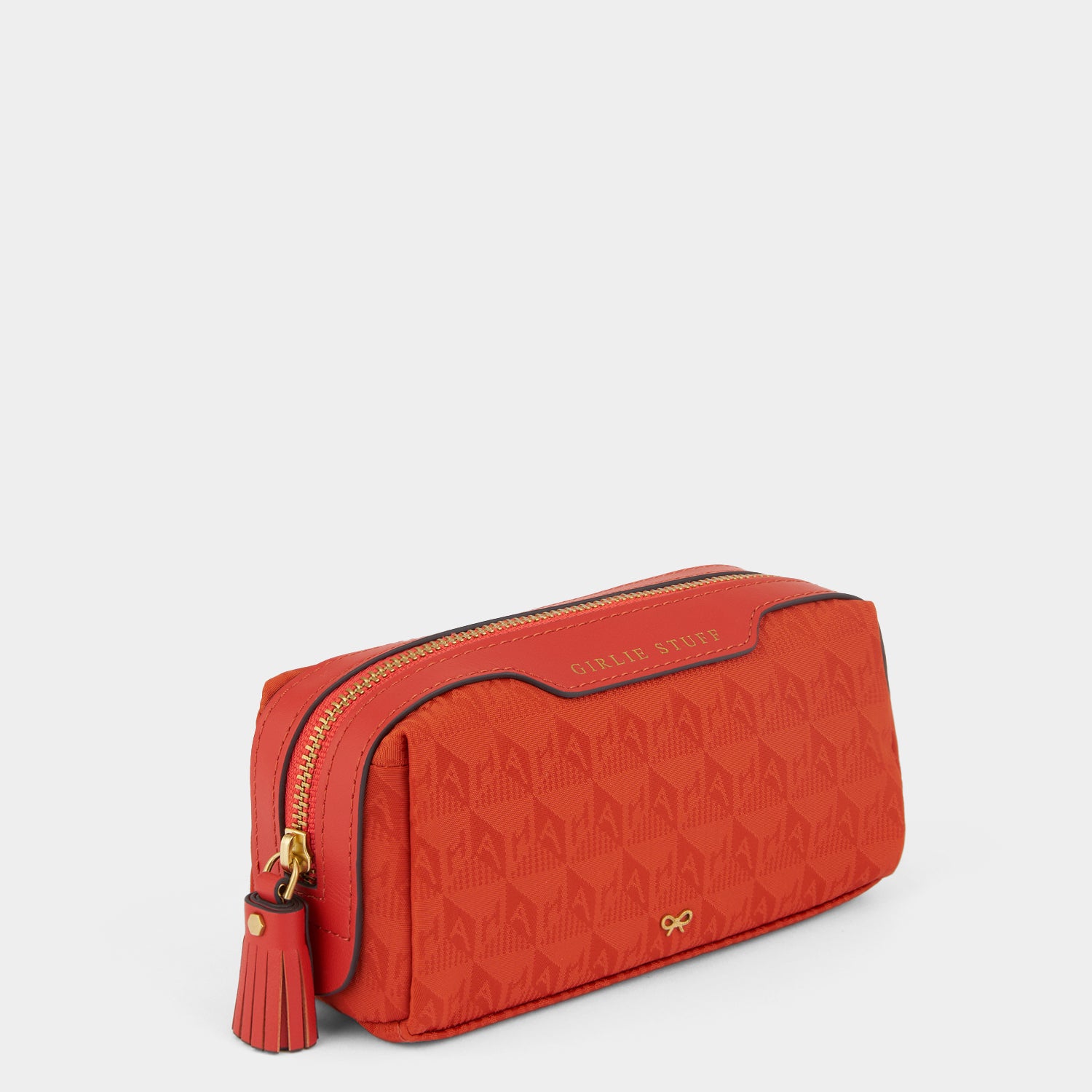 Logo Girlie Stuff Pouch -

                  
                    Jacquard Nylon in Burnt Sienna -
                  

                  Anya Hindmarch UK
