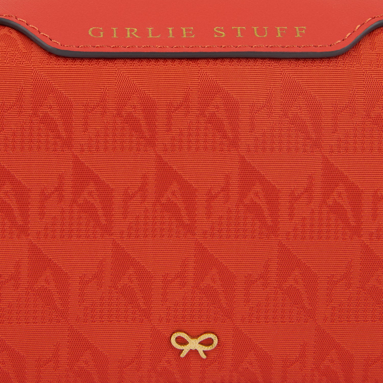 Logo Girlie Stuff Pouch -

                  
                    Jacquard Nylon in Burnt Sienna -
                  

                  Anya Hindmarch UK
