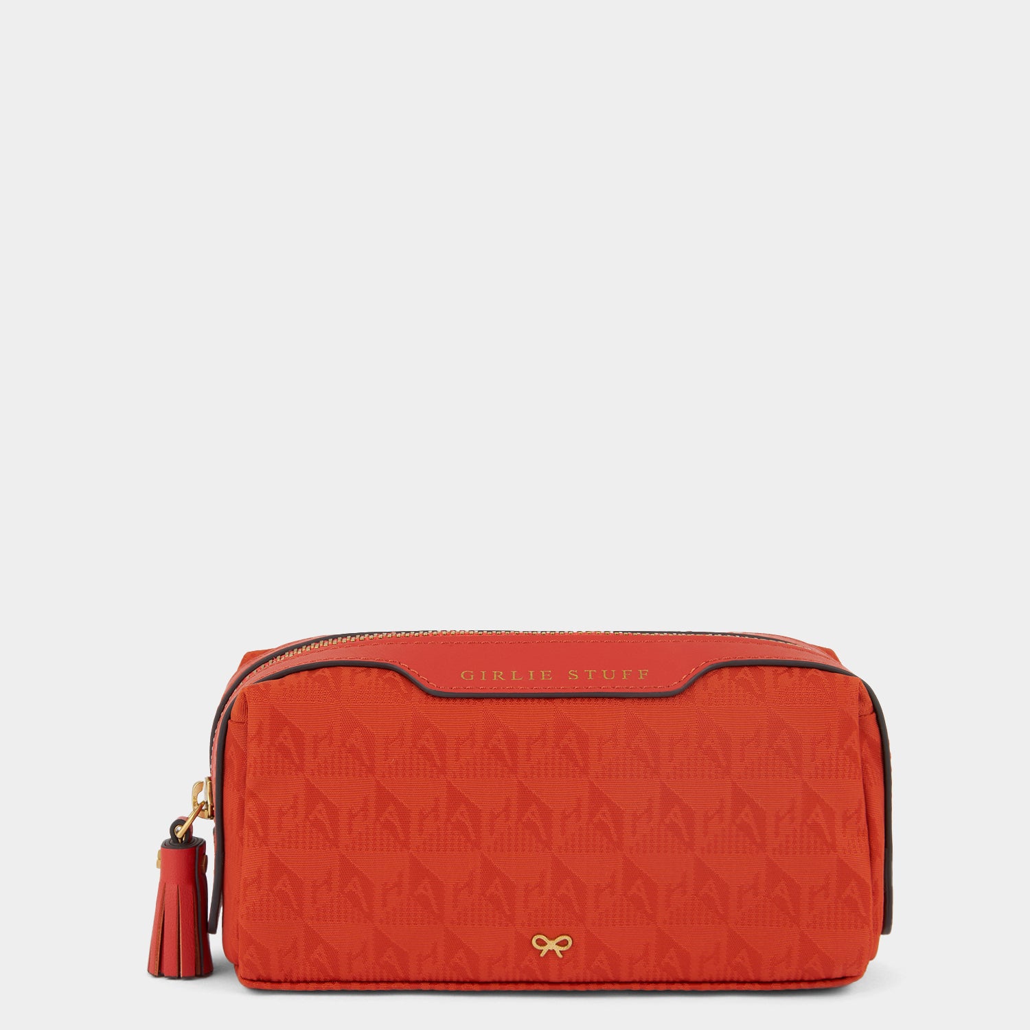 Logo Girlie Stuff Pouch -

                  
                    Jacquard Nylon in Burnt Sienna -
                  

                  Anya Hindmarch UK
