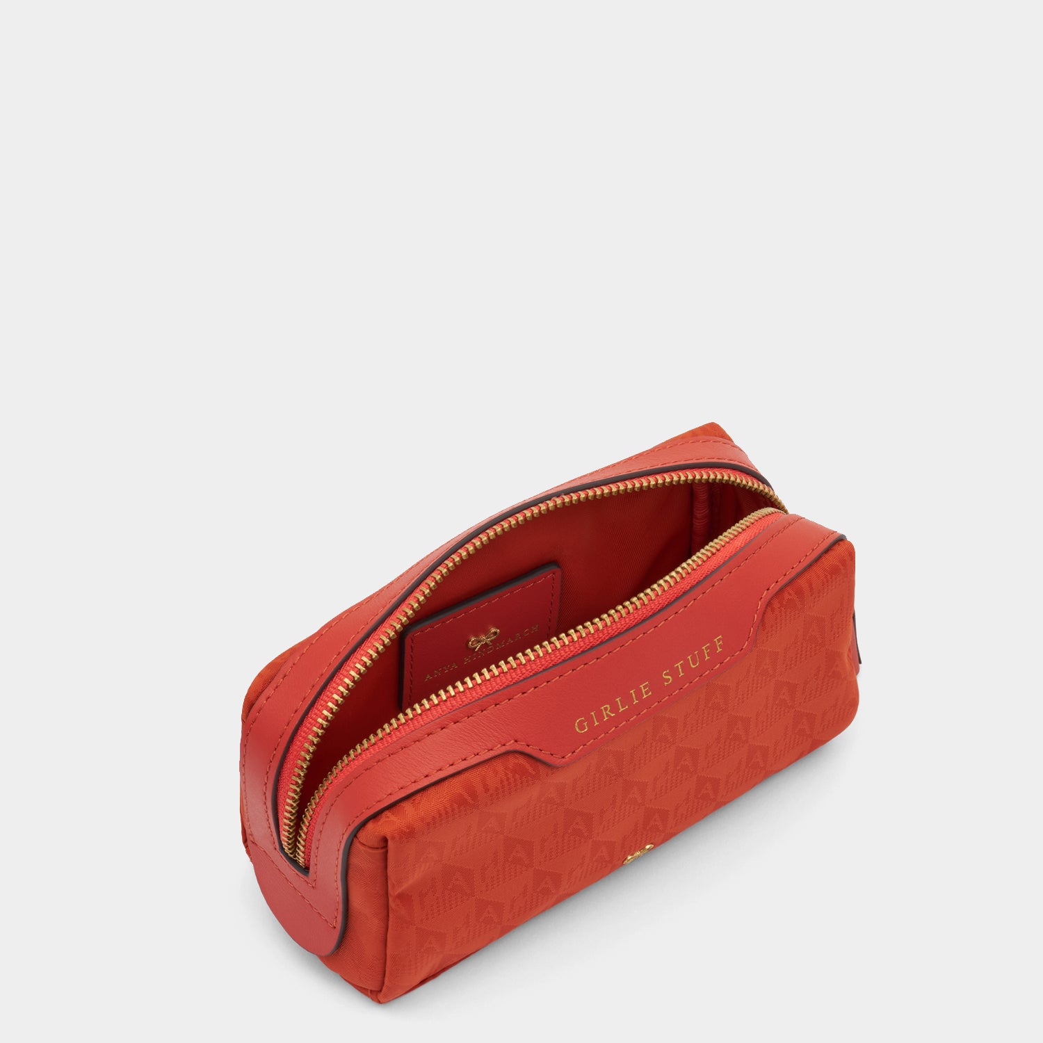 Logo Girlie Stuff Pouch -

                  
                    Jacquard Nylon in Burnt Sienna -
                  

                  Anya Hindmarch UK
